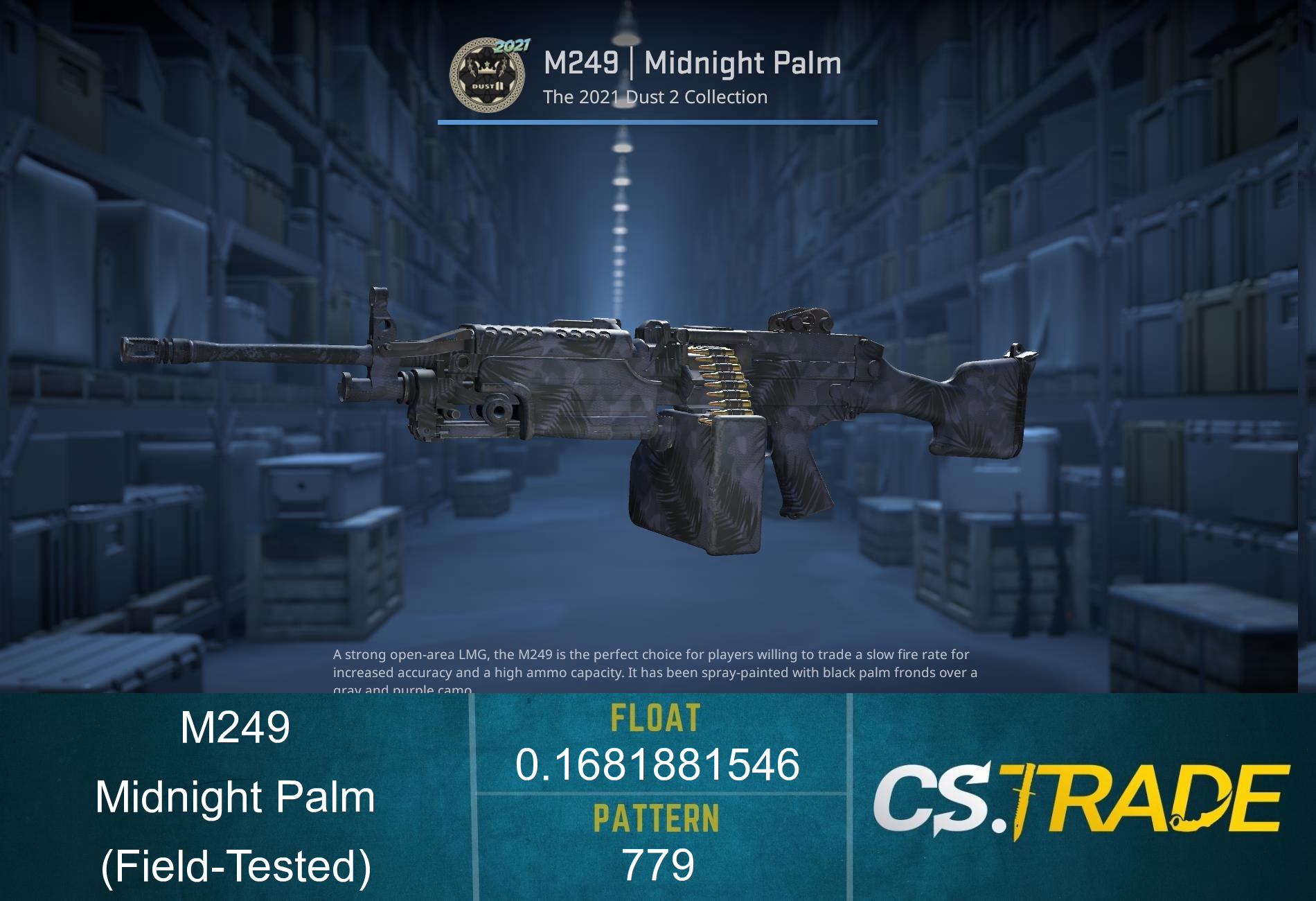 M249 | Midnight Palm (Field-Tested) Screenshot