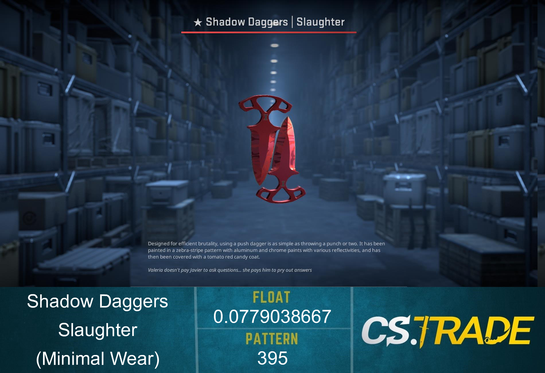 ★ Shadow Daggers | Slaughter (Minimal Wear) Screenshot