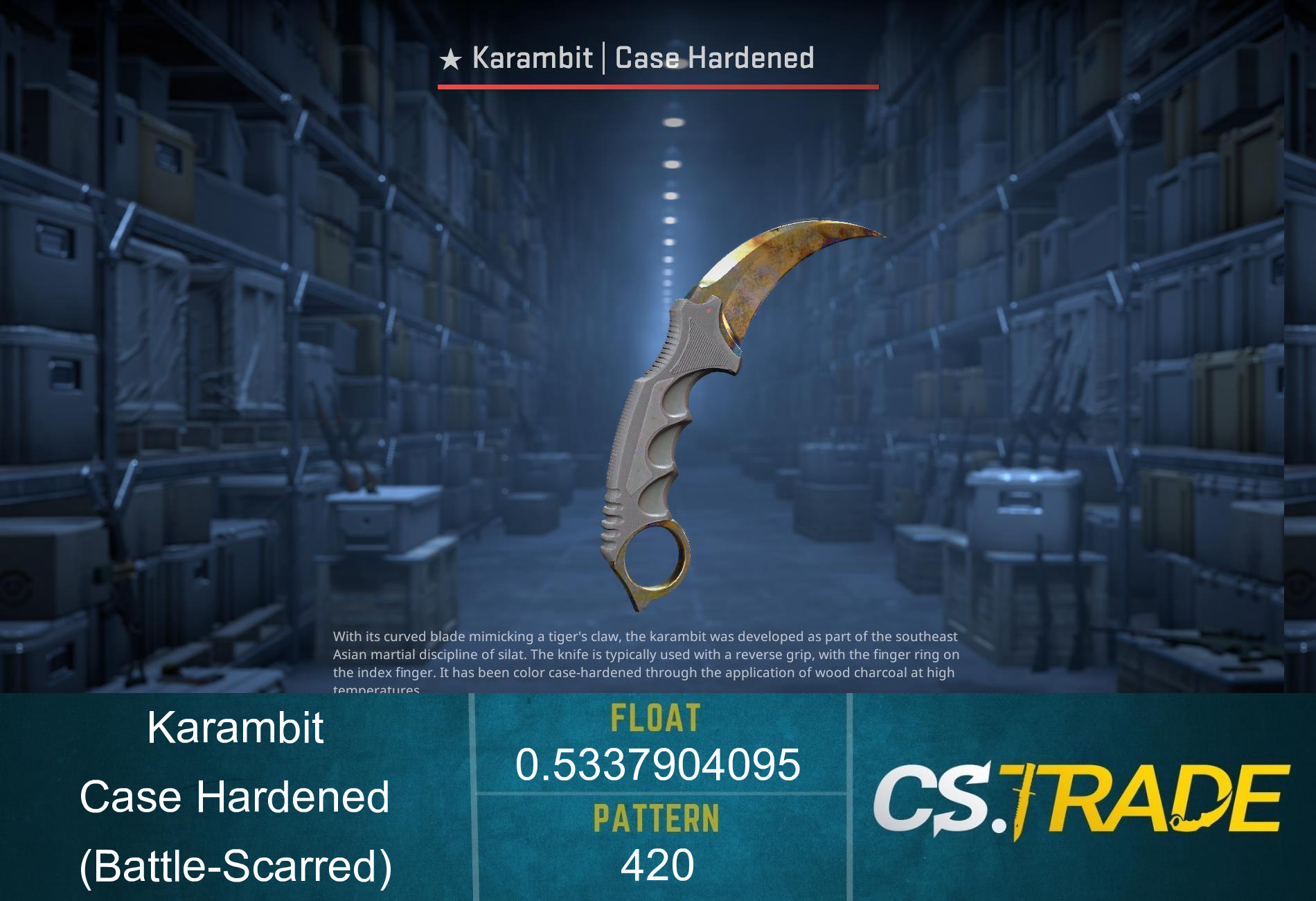 ★ Karambit | Case Hardened (Battle-Scarred) Screenshot