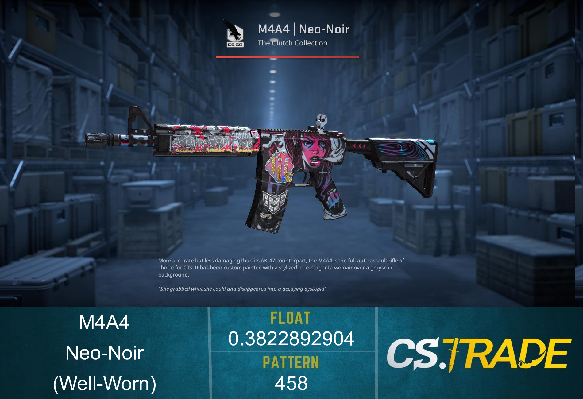 StatTrak™ M4A4 | Neo-Noir (Well-Worn) Screenshot