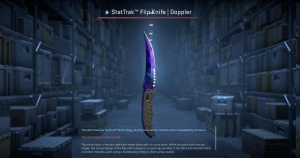 ★ StatTrak™ Flip Knife | Doppler Sapphire (Factory New) Screenshot