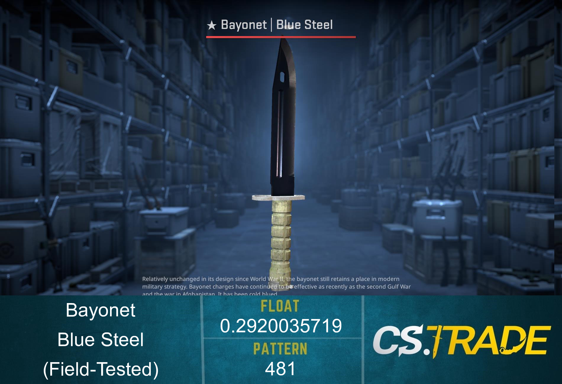 ★ StatTrak™ Bayonet | Blue Steel (Field-Tested) Screenshot