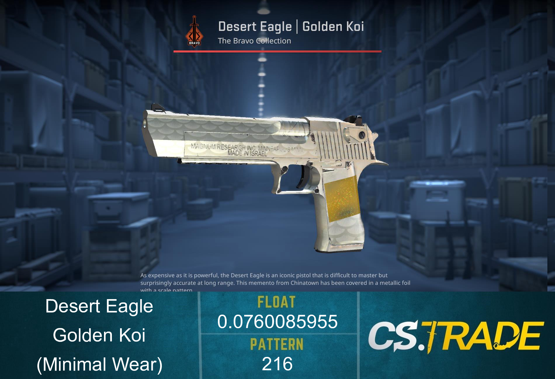 StatTrak™ Desert Eagle | Golden Koi (Minimal Wear) Screenshot