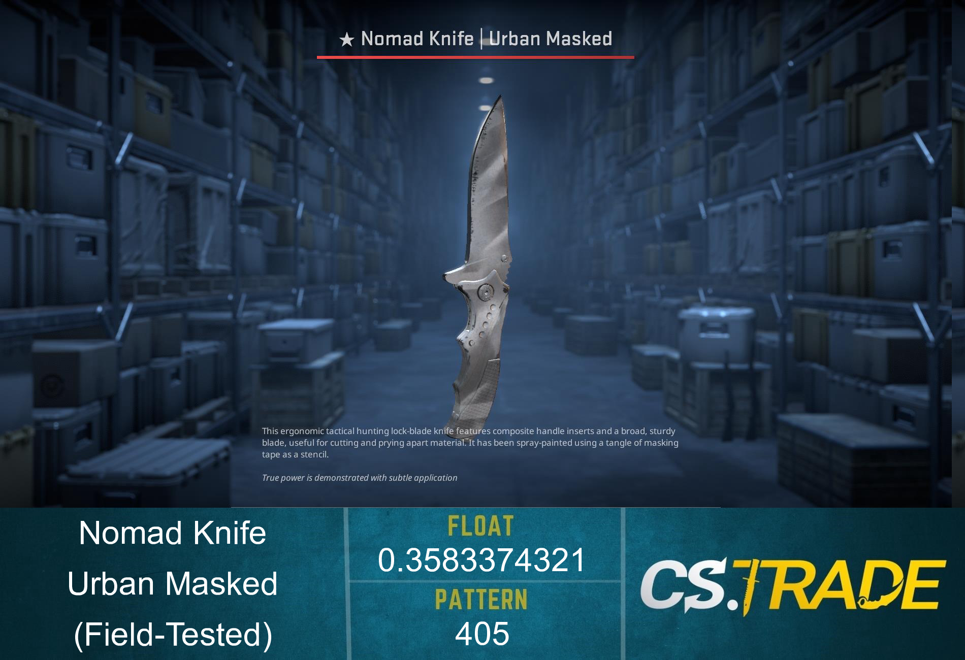 ★ Nomad Knife | Urban Masked (Factory New) Screenshot