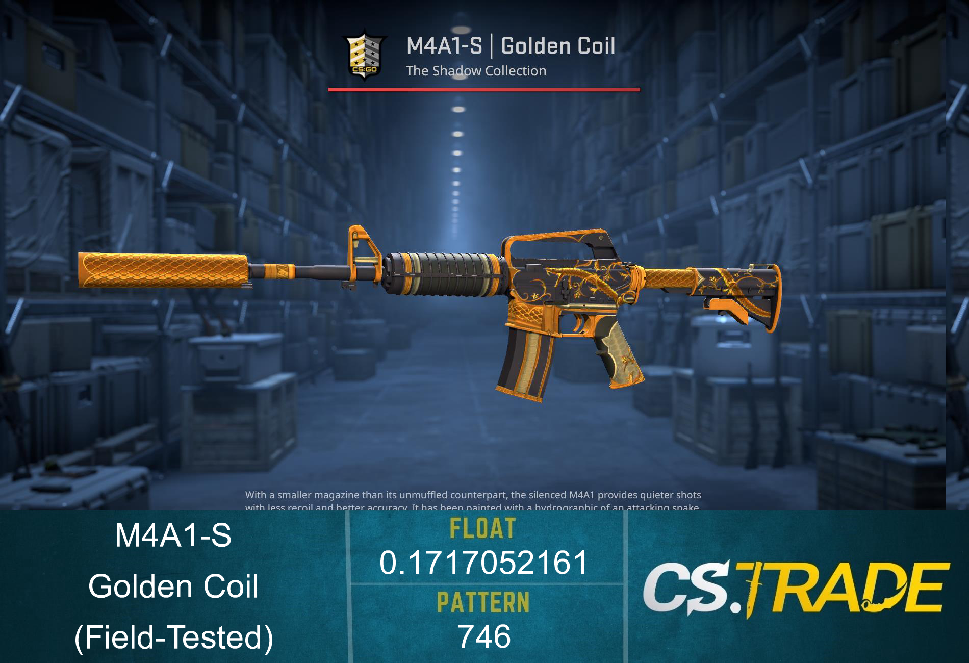 M4A1-S | Golden Coil (Field-Tested) Screenshot