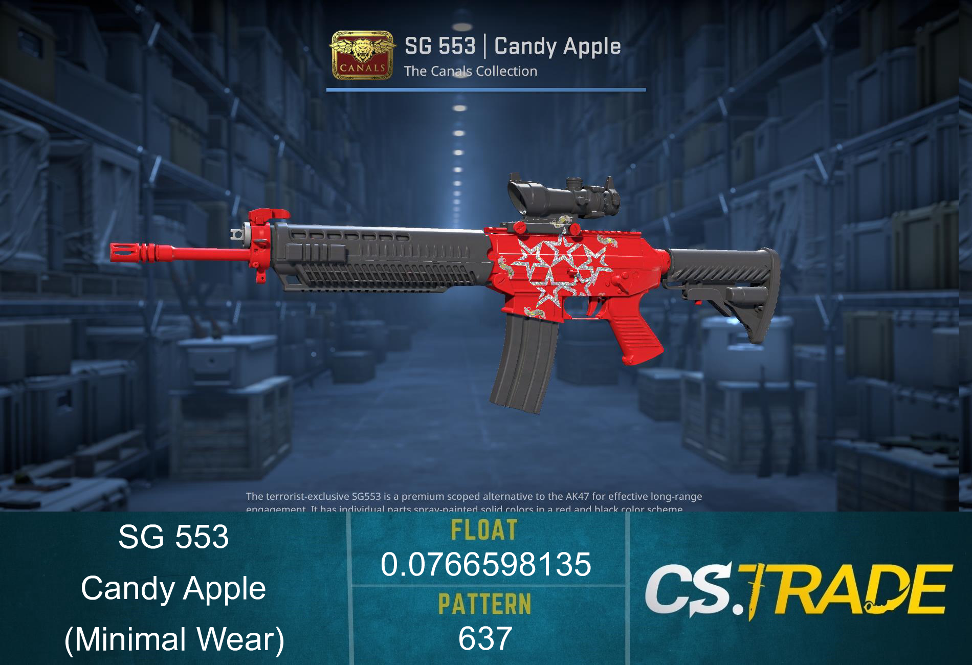 SG 553 | Candy Apple (Minimal Wear) Screenshot