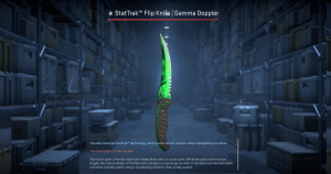 ★ StatTrak™ Flip Knife | Gamma Doppler Emerald (Factory New) Screenshot
