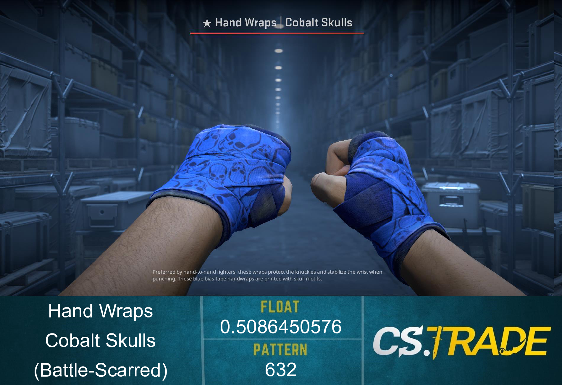 ★ Hand Wraps | Cobalt Skulls (Factory New) Screenshot
