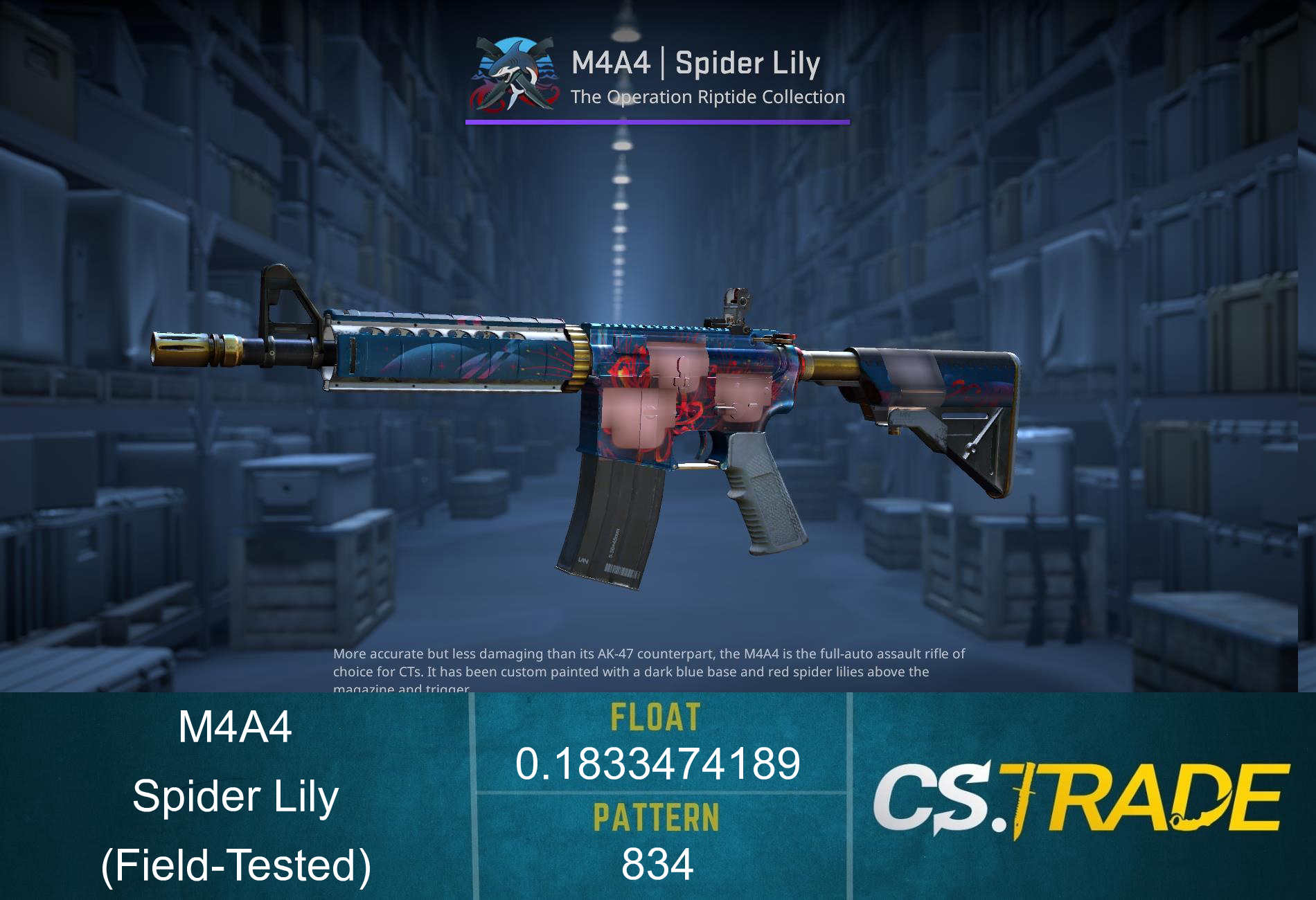 StatTrak™ M4A4 | Spider Lily (Field-Tested) Screenshot