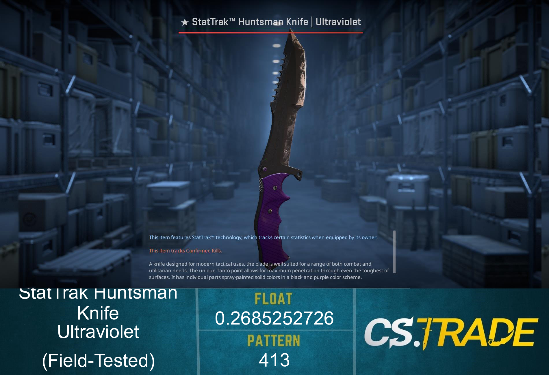 ★ Huntsman Knife | Ultraviolet (Factory New) Screenshot