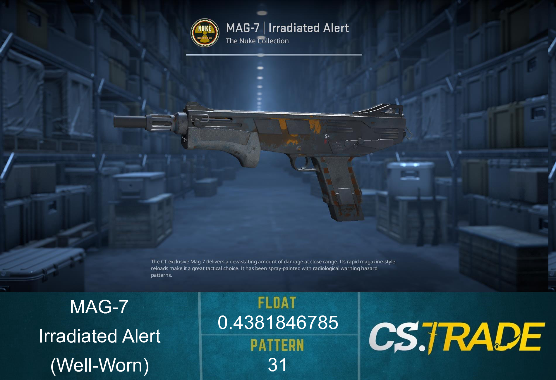 Souvenir MAG-7 | Irradiated Alert (Well-Worn) Screenshot