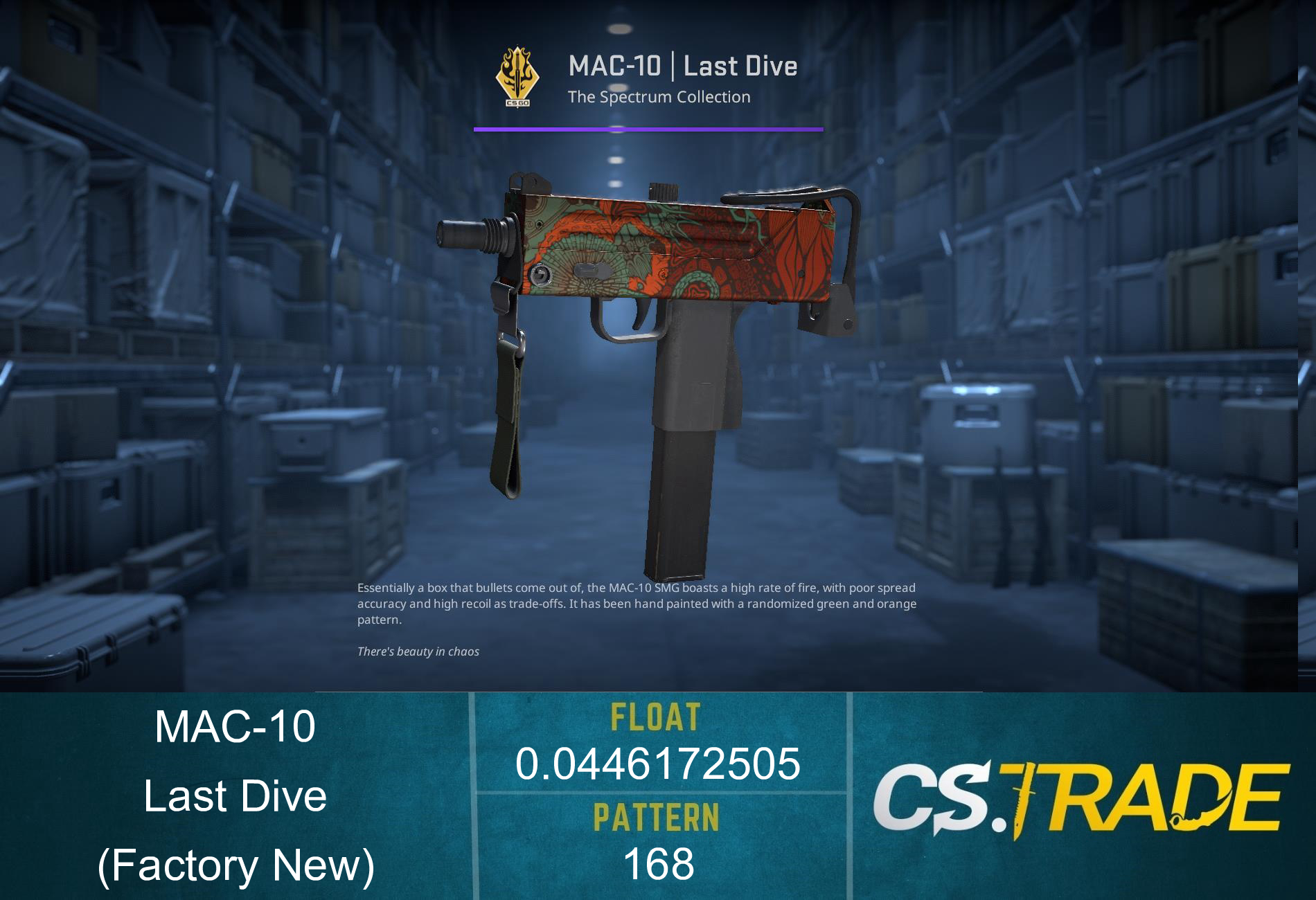 MAC-10 | Last Dive (Factory New) Screenshot