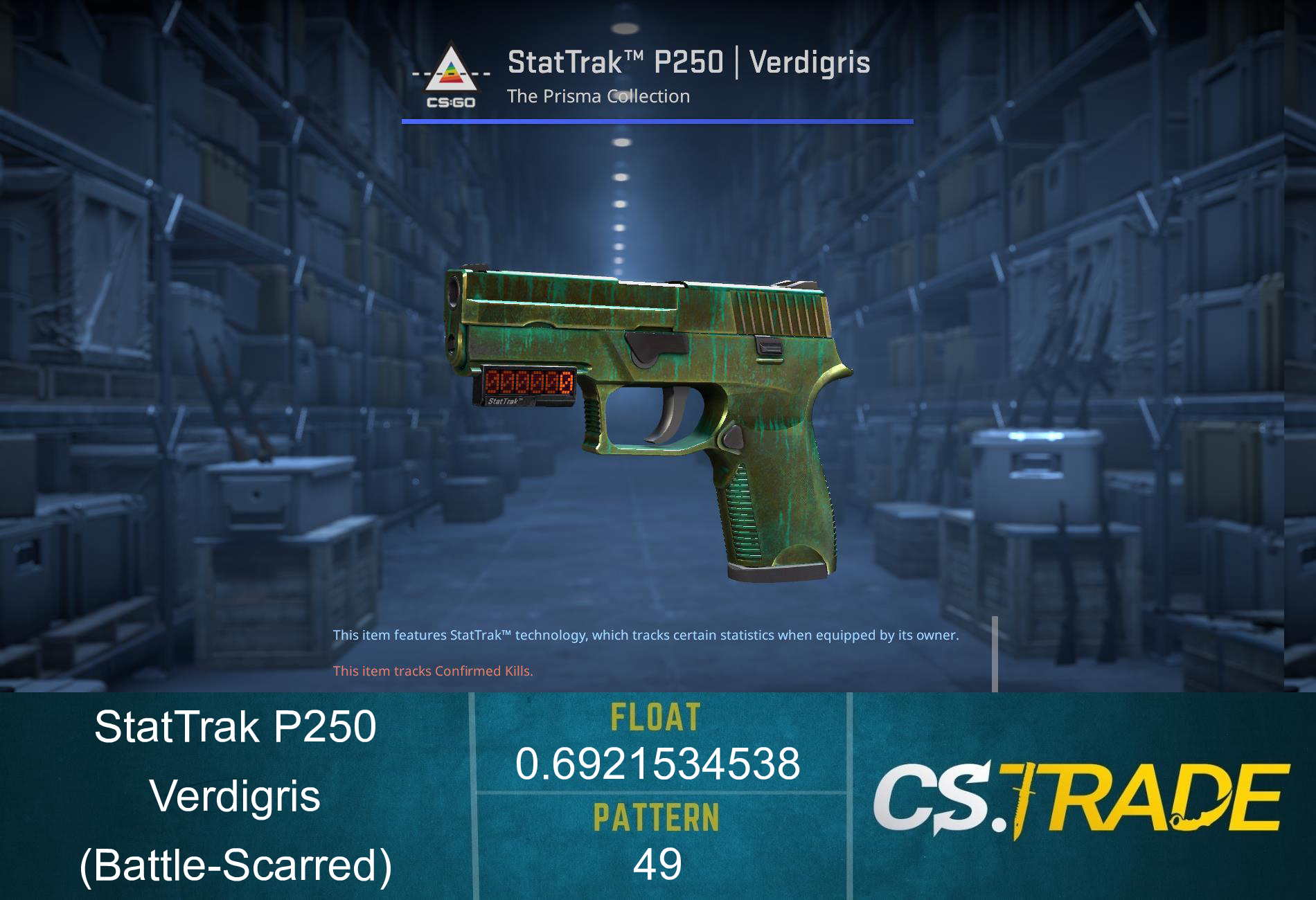 P250 | Verdigris (Battle-Scarred) Screenshot
