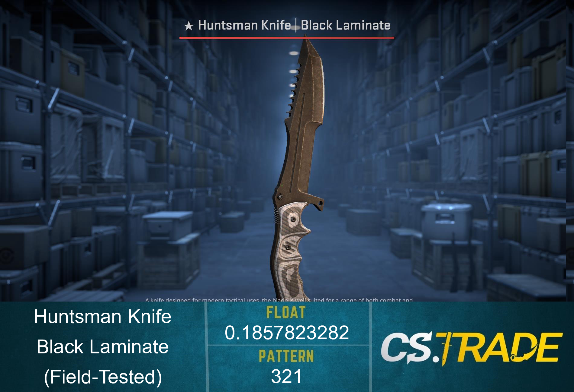★ Huntsman Knife | Black Laminate (Field-Tested) Screenshot