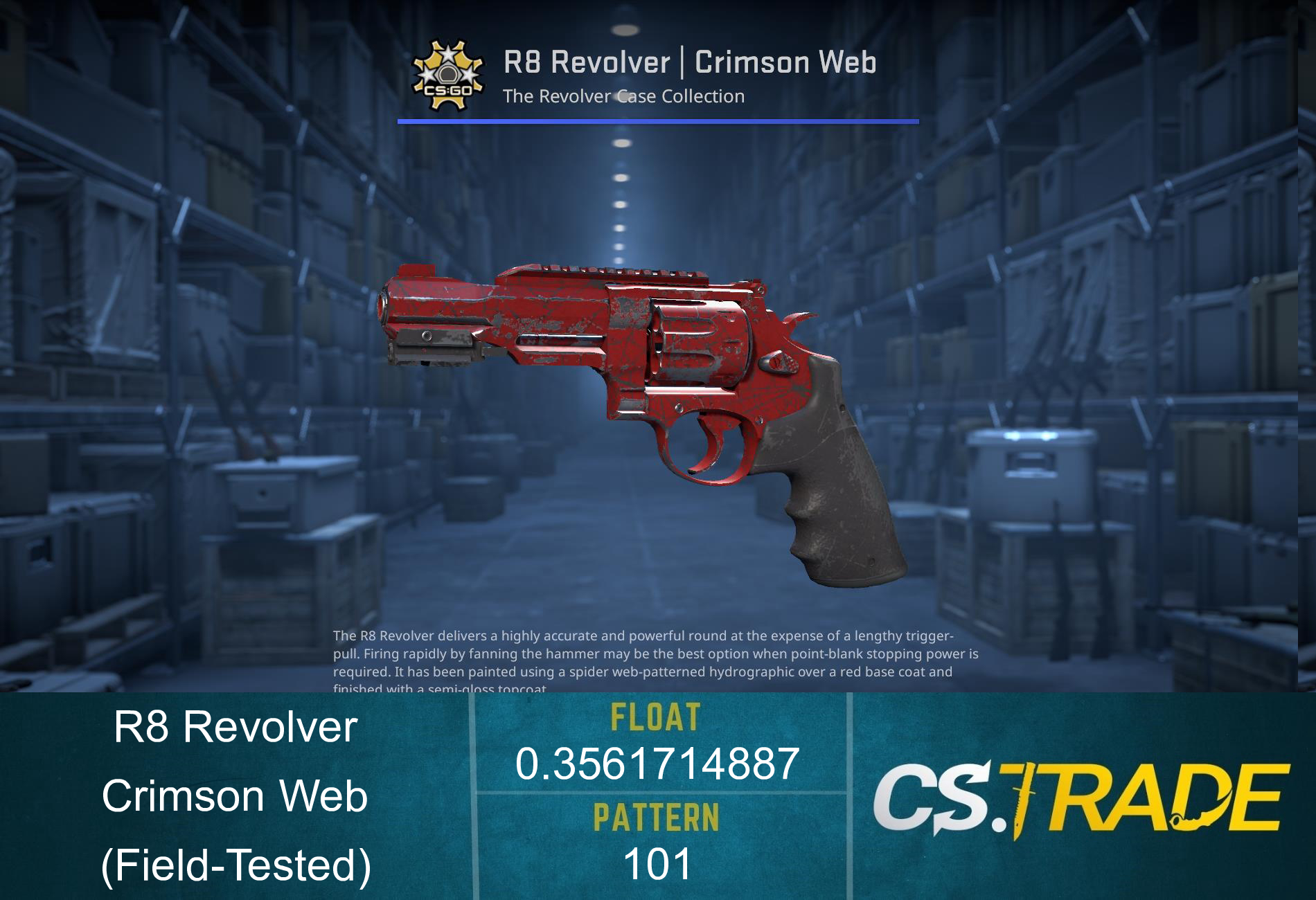 StatTrak™ R8 Revolver | Crimson Web (Field-Tested) Screenshot