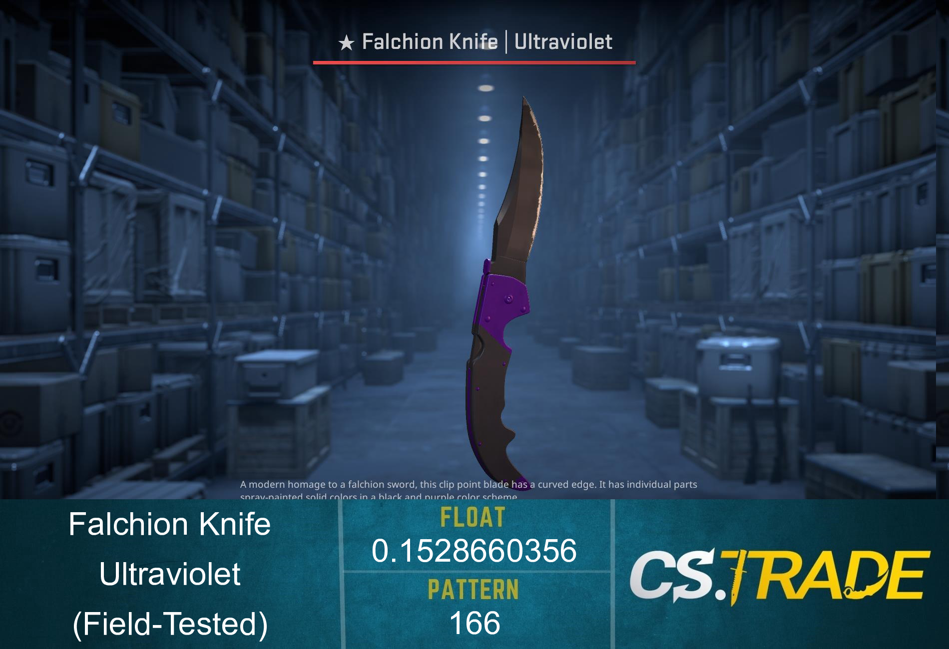 ★ StatTrak™ Falchion Knife | Ultraviolet (Field-Tested) Screenshot