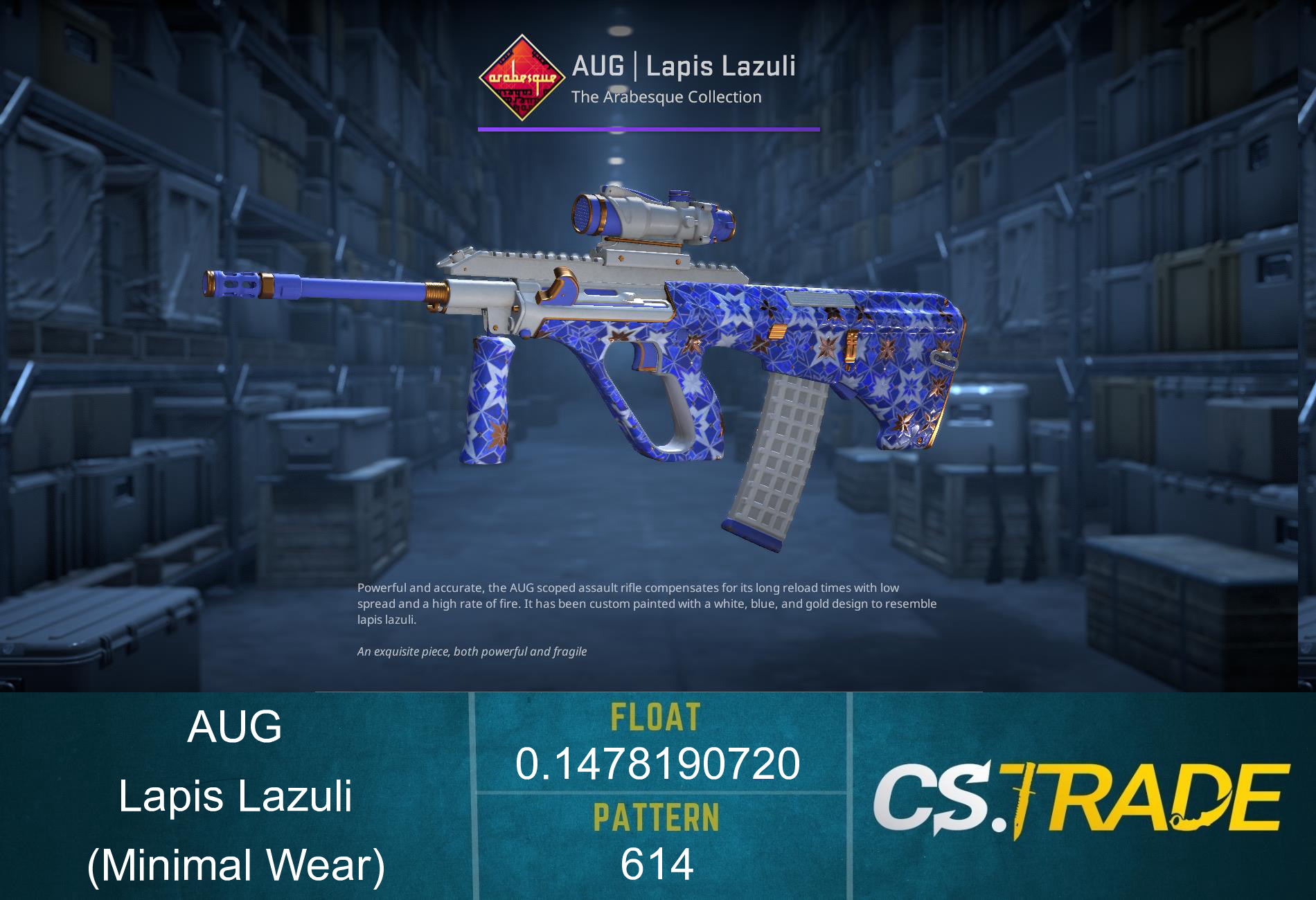 AUG | Lapis Lazuli (Factory New) Screenshot