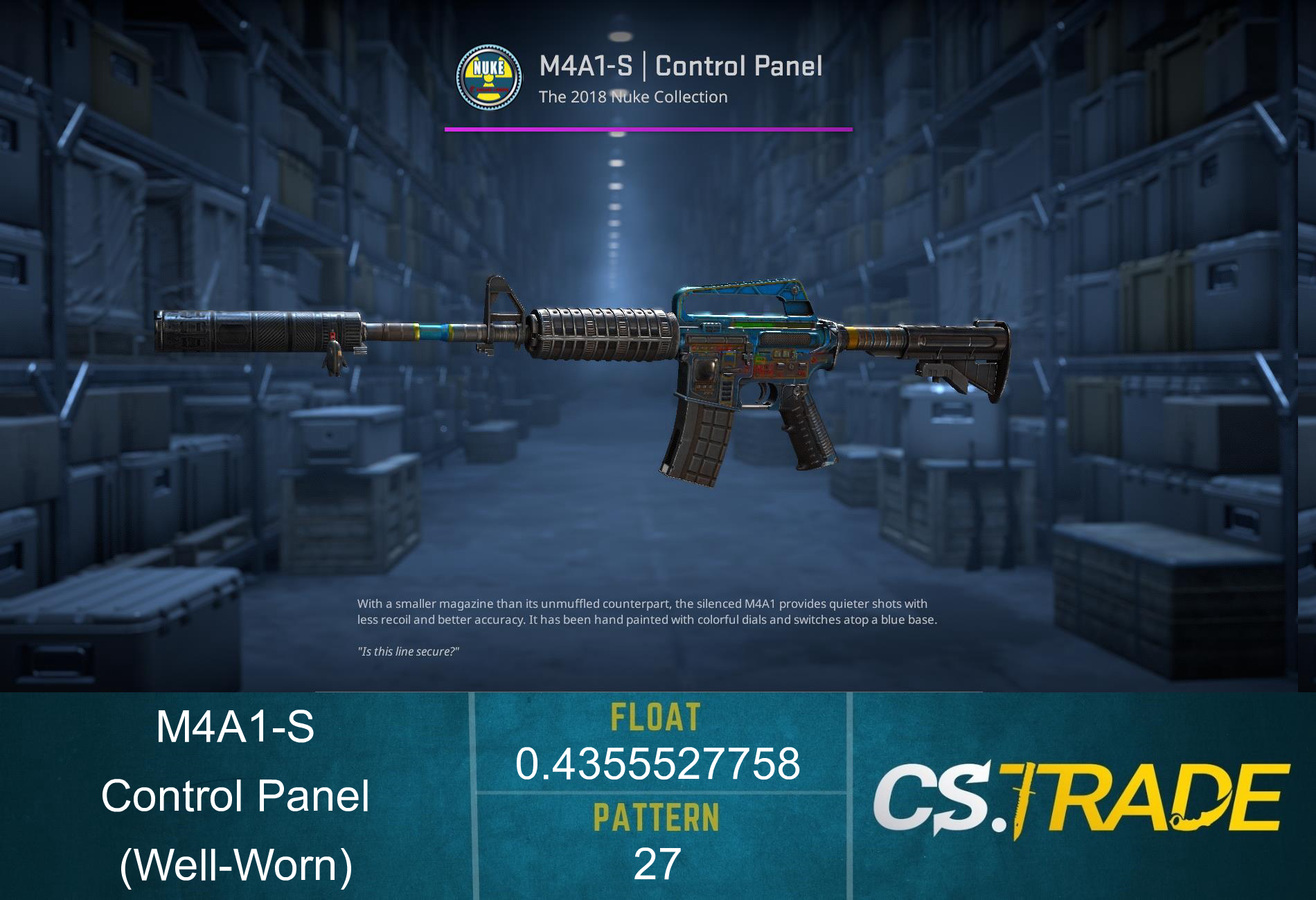 M4A1-S | Control Panel (Well-Worn)