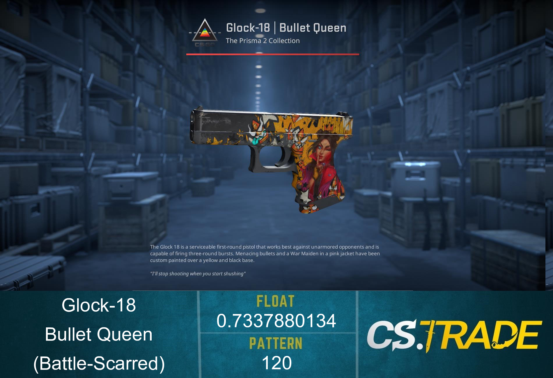 Glock-18 | Bullet Queen (Battle-Scarred)