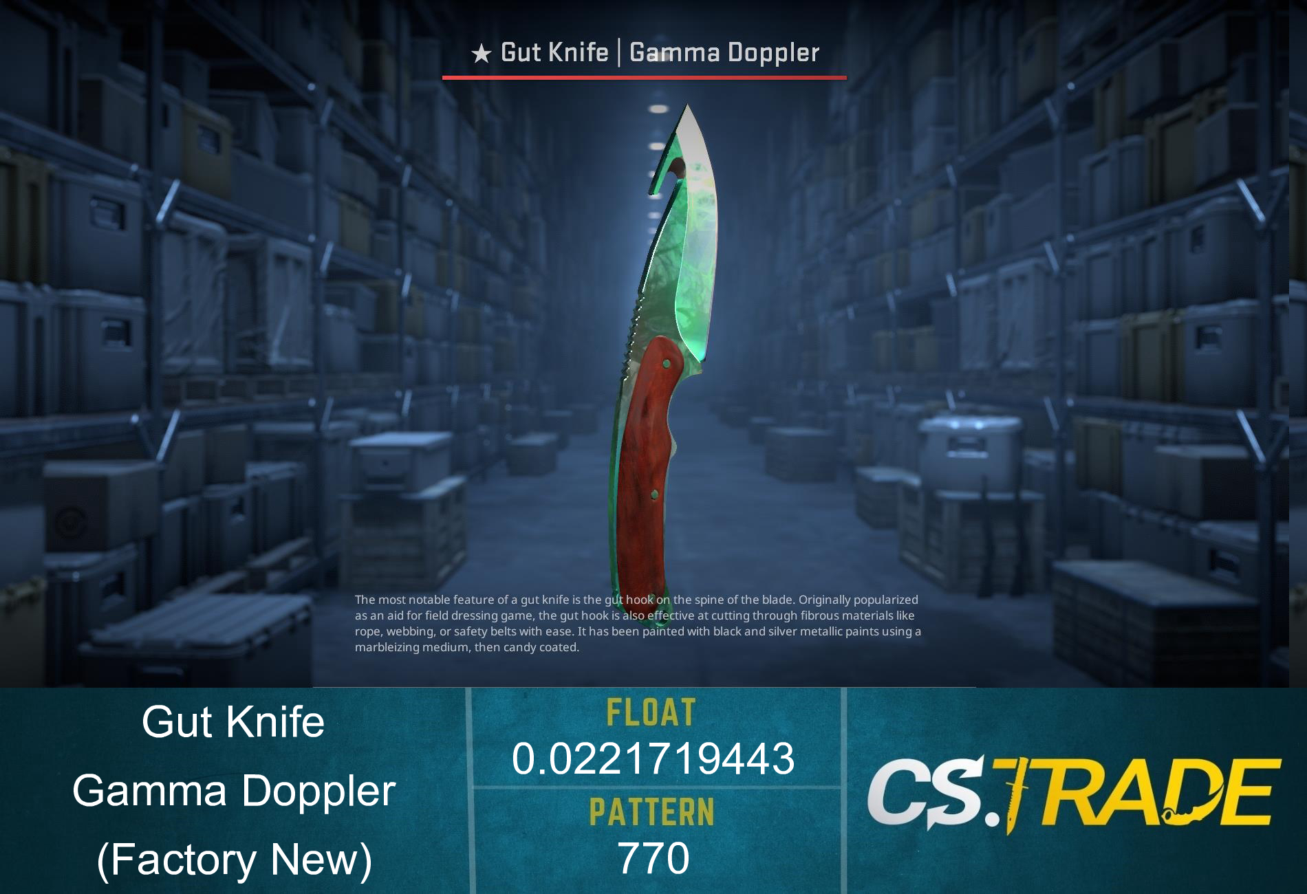 ★ Gut Knife | Gamma Doppler Phase 2 (Factory New) Screenshot