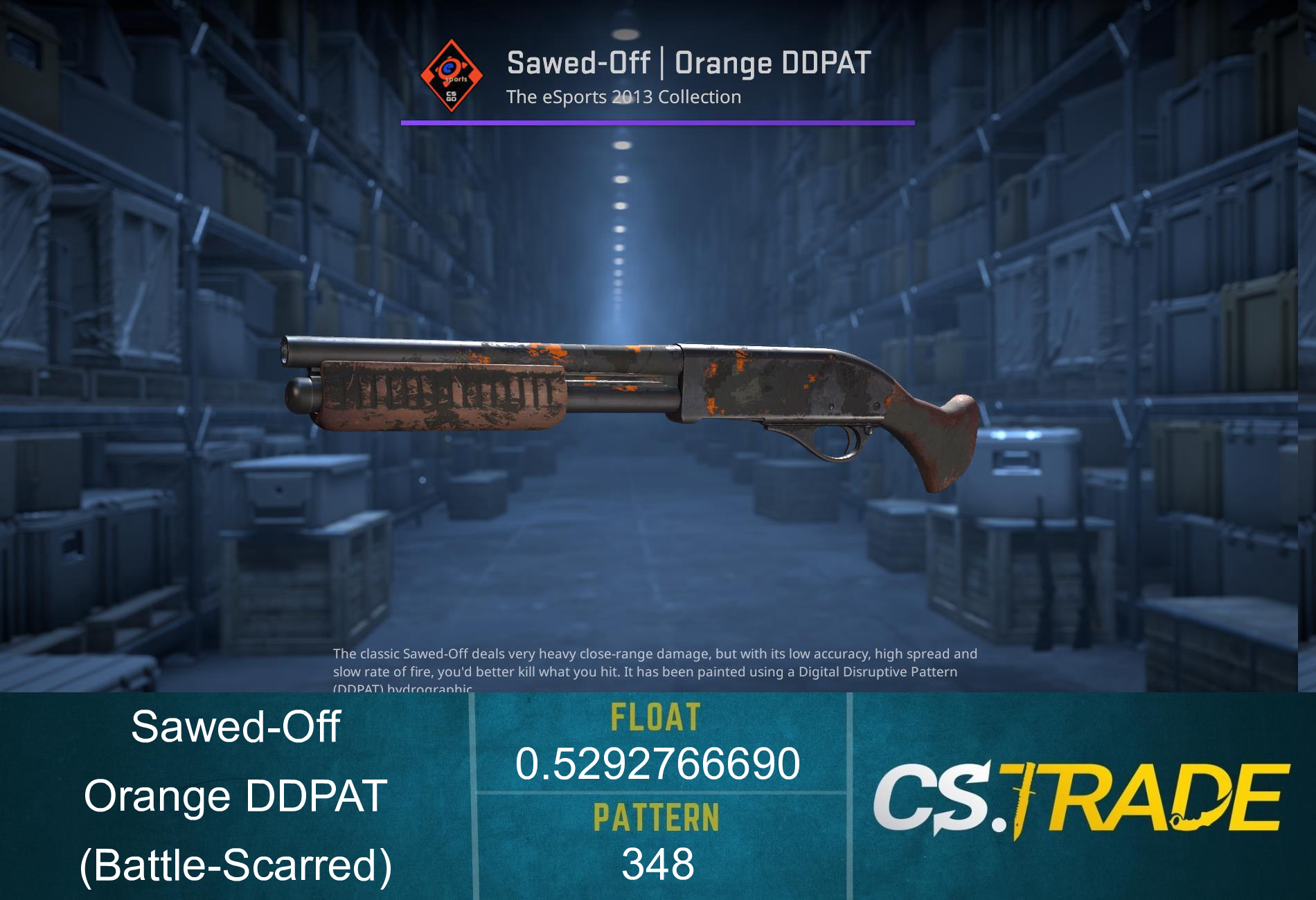 Sawed-Off | Orange DDPAT (Battle-Scarred) Screenshot