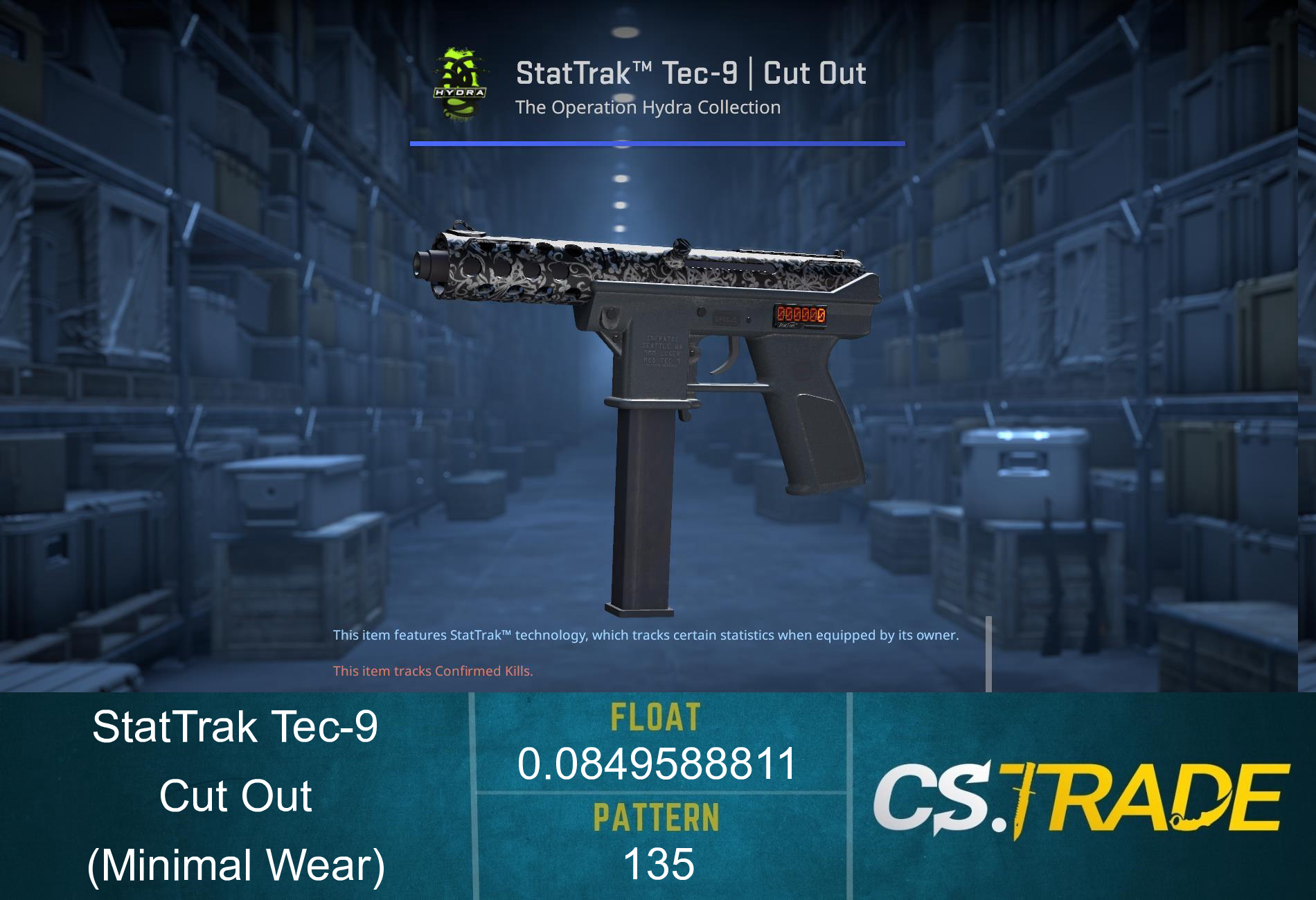 StatTrak™ Tec-9 | Cut Out (Minimal Wear) Screenshot