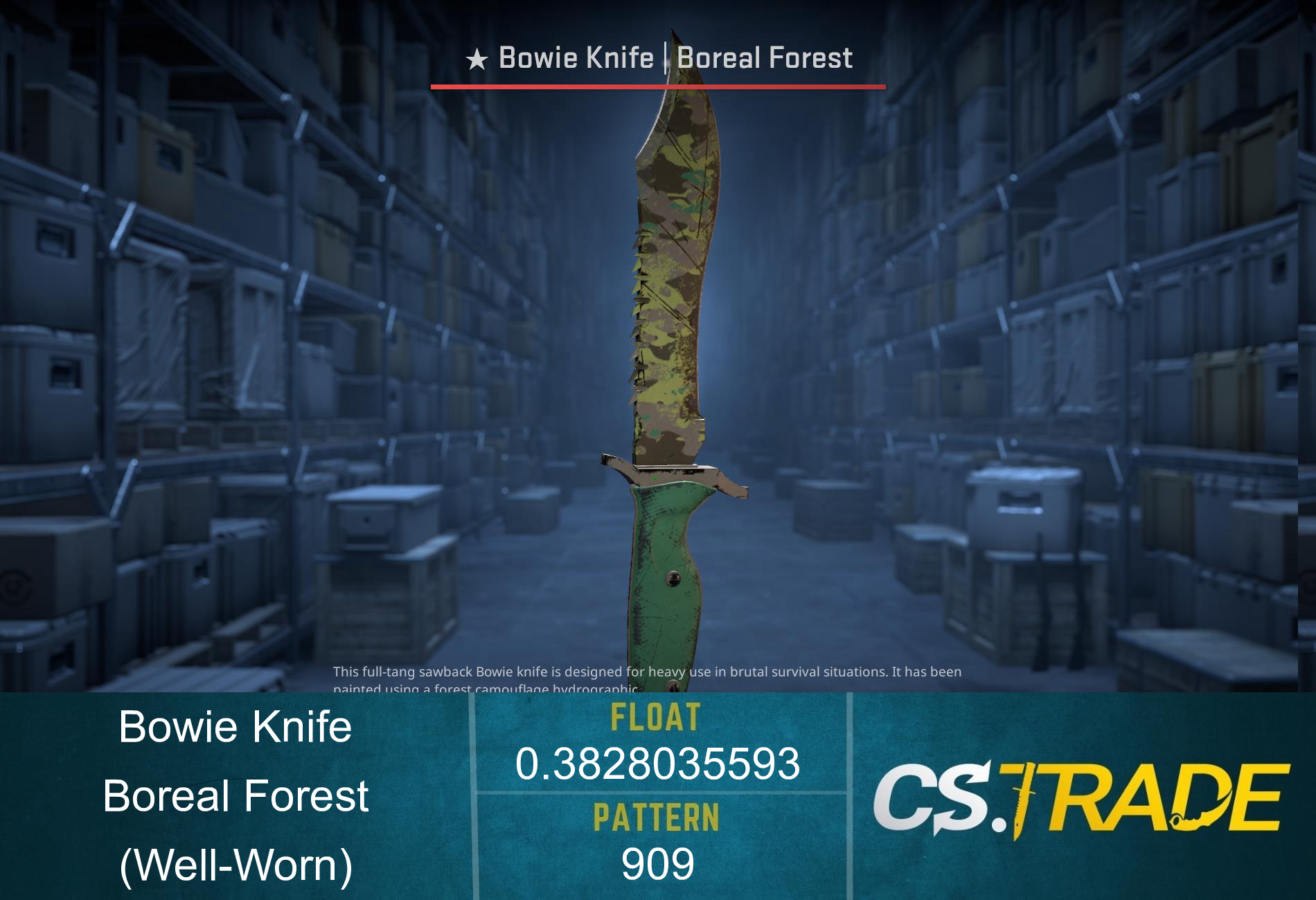 ★ Bowie Knife | Boreal Forest (Well-Worn) Screenshot