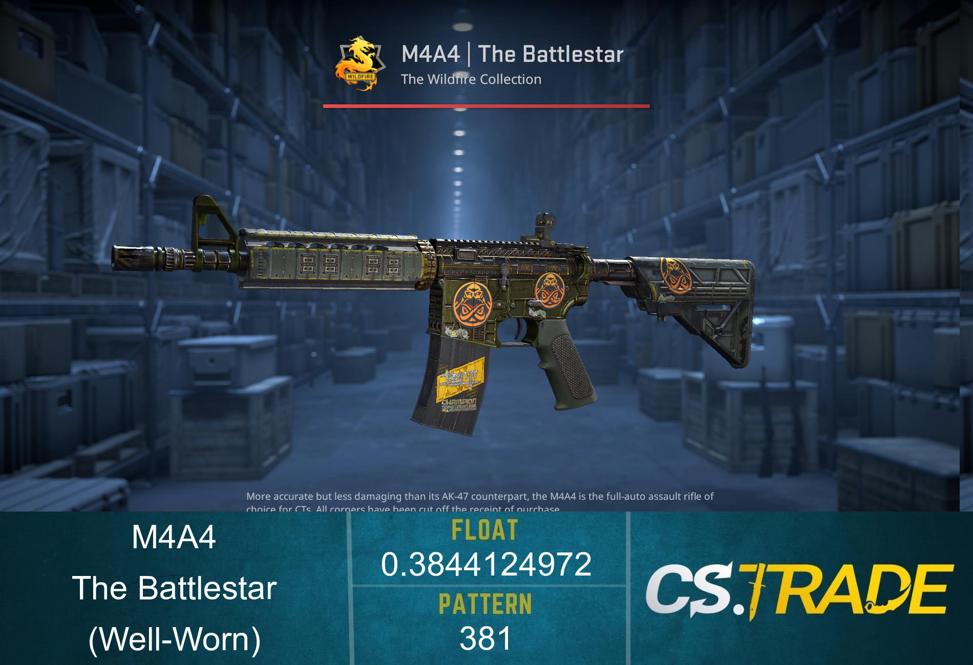 StatTrak™ M4A4 | The Battlestar (Well-Worn) Screenshot