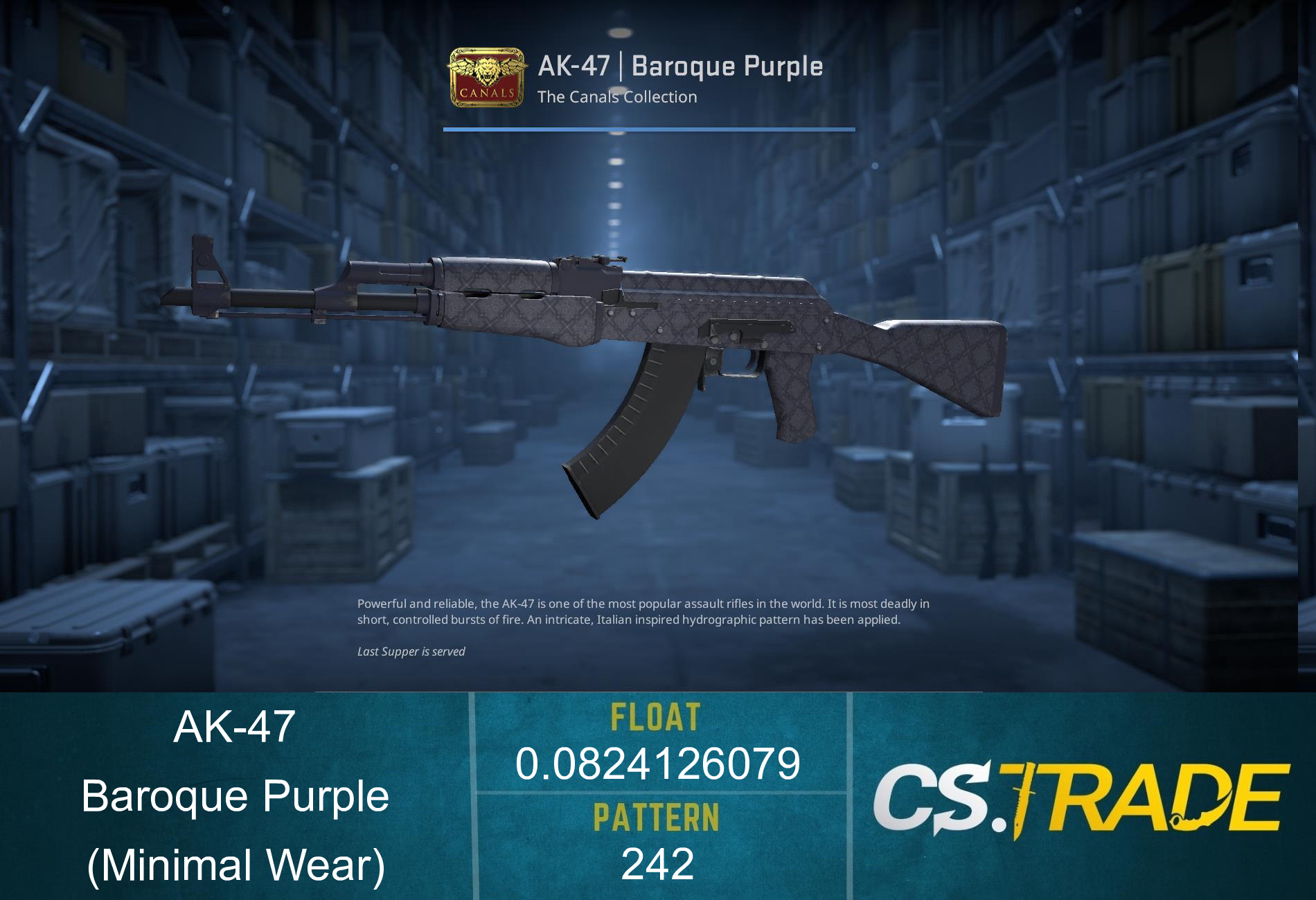 AK-47 | Baroque Purple (Minimal Wear) Screenshot