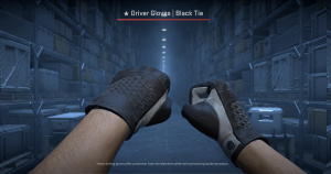 ★ Driver Gloves | Black Tie (Well-Worn) Screenshot
