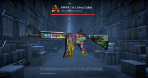 M4A4 | In Living Color (Battle-Scarred) Screenshot