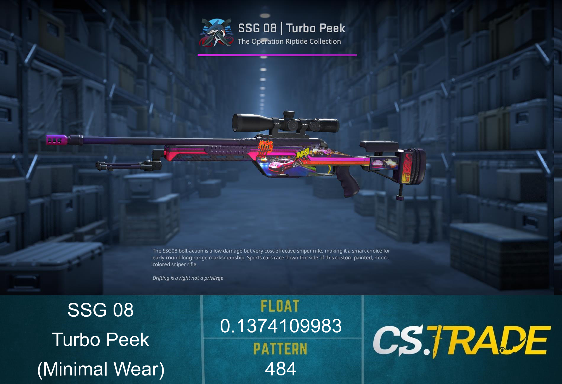 StatTrak™ SSG 08 | Turbo Peek (Minimal Wear) Screenshot