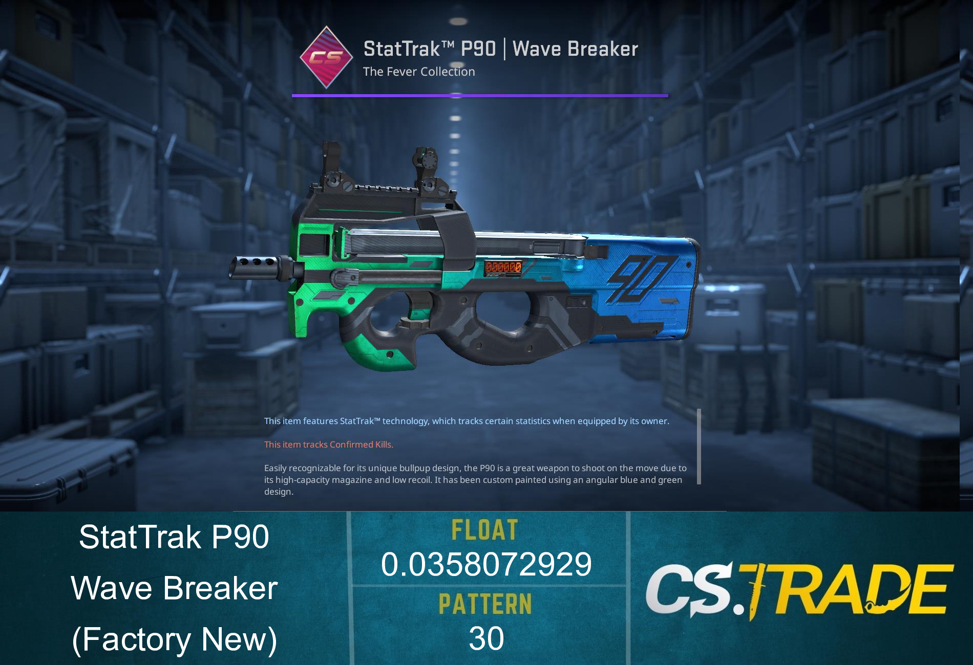 P90 | Wave Breaker (Factory New) Screenshot
