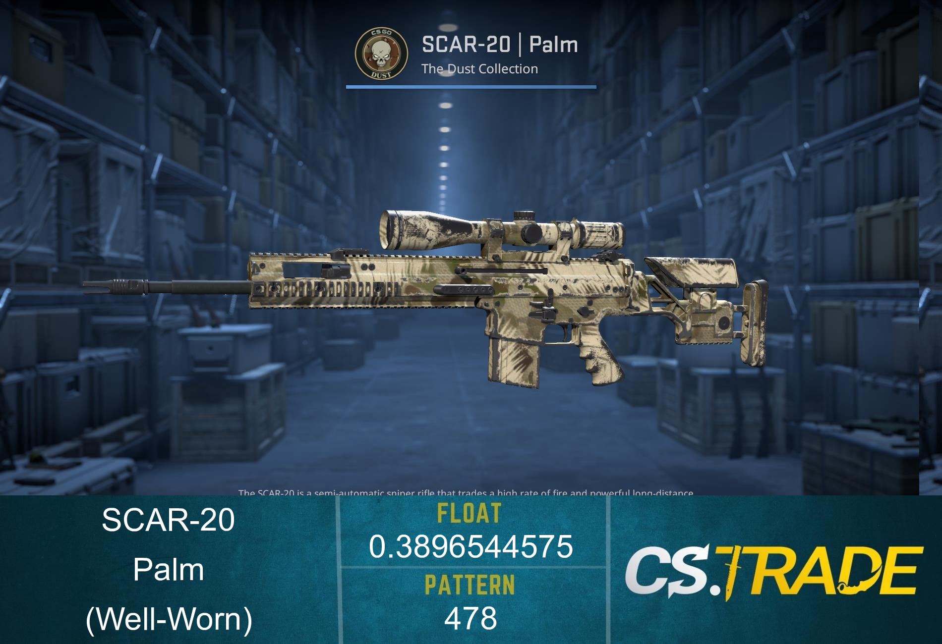 SCAR-20 | Palm (Well-Worn) Screenshot