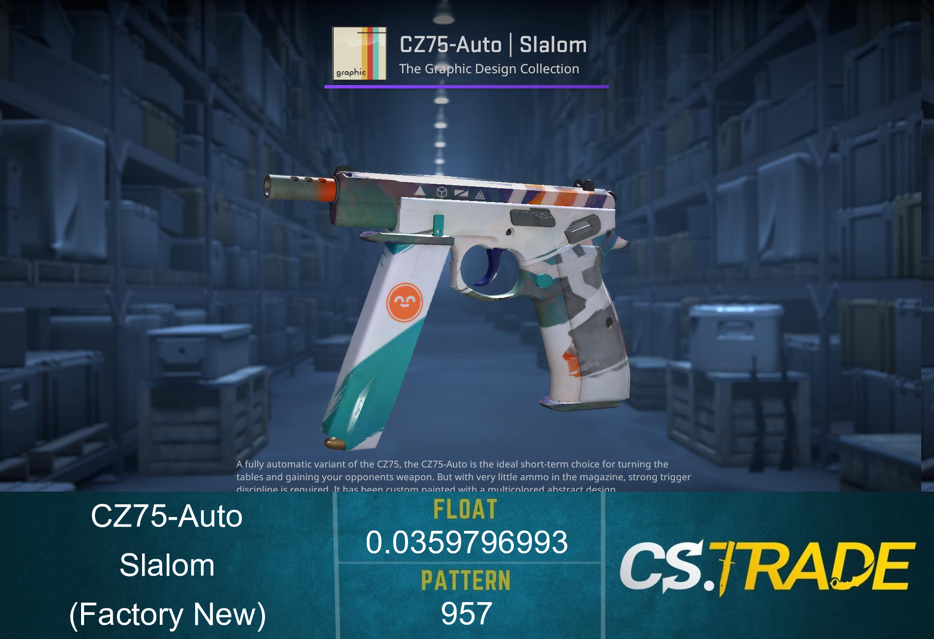CZ75-Auto | Slalom (Factory New) Screenshot