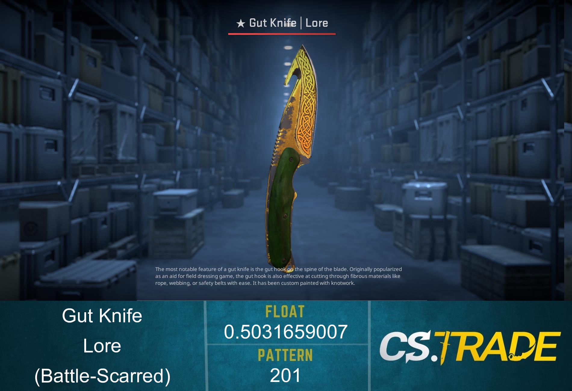 ★ Gut Knife | Lore (Battle-Scarred) Screenshot