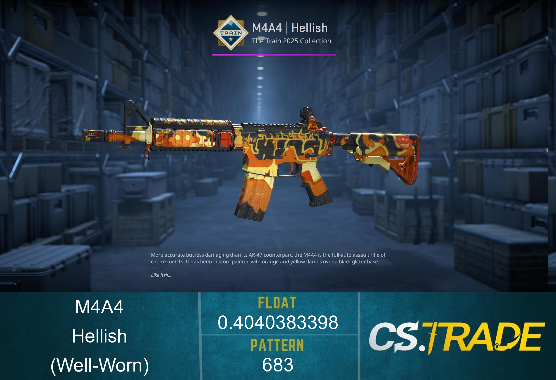 M4A4 | Hellish (Well-Worn) Screenshot