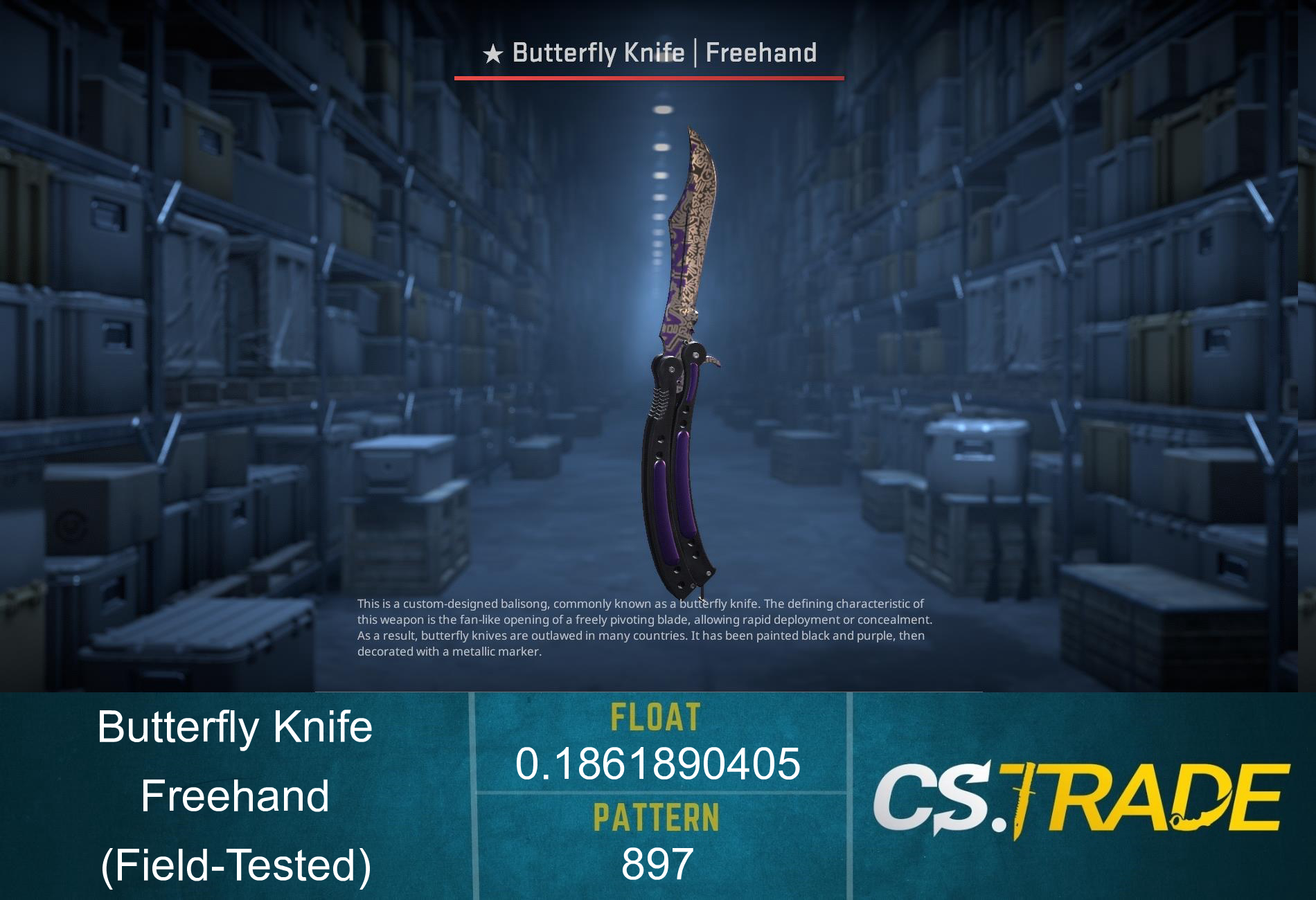 ★ Butterfly Knife | Freehand (Factory New) Screenshot