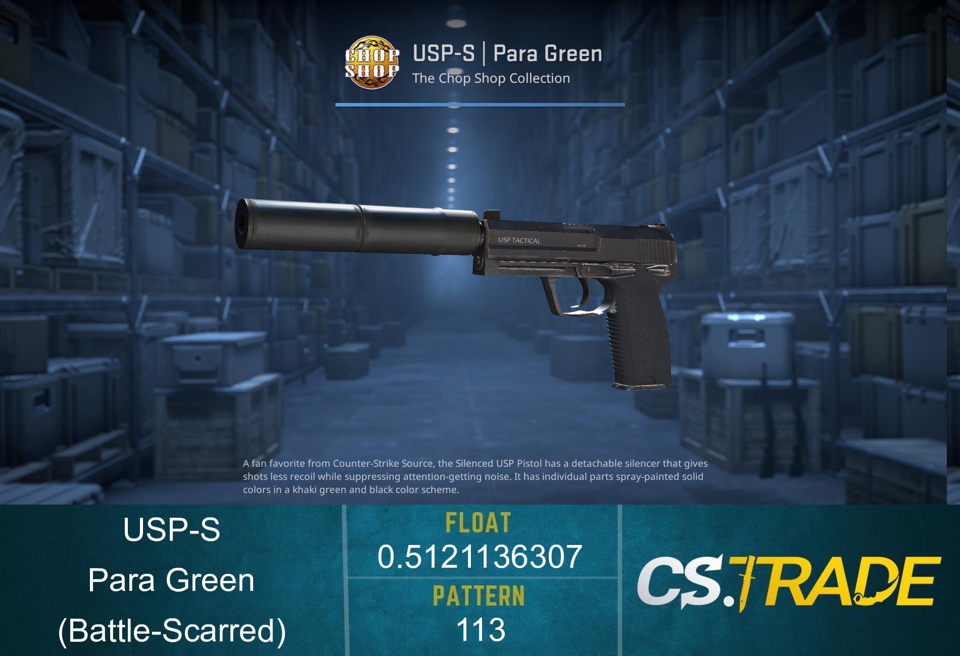 USP-S | Para Green (Battle-Scarred) Screenshot