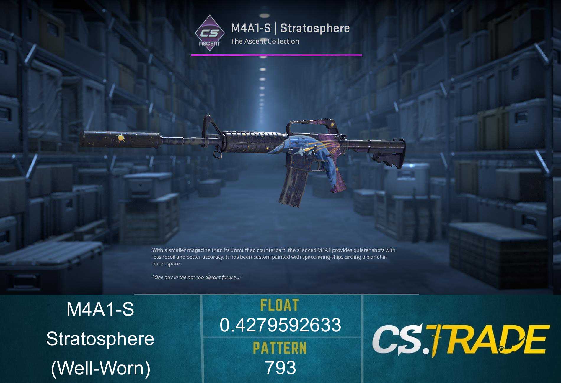 M4A1-S | Stratosphere (Well-Worn)
