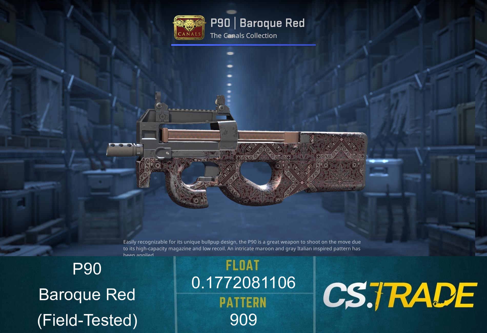 P90 | Baroque Red (Field-Tested) Screenshot