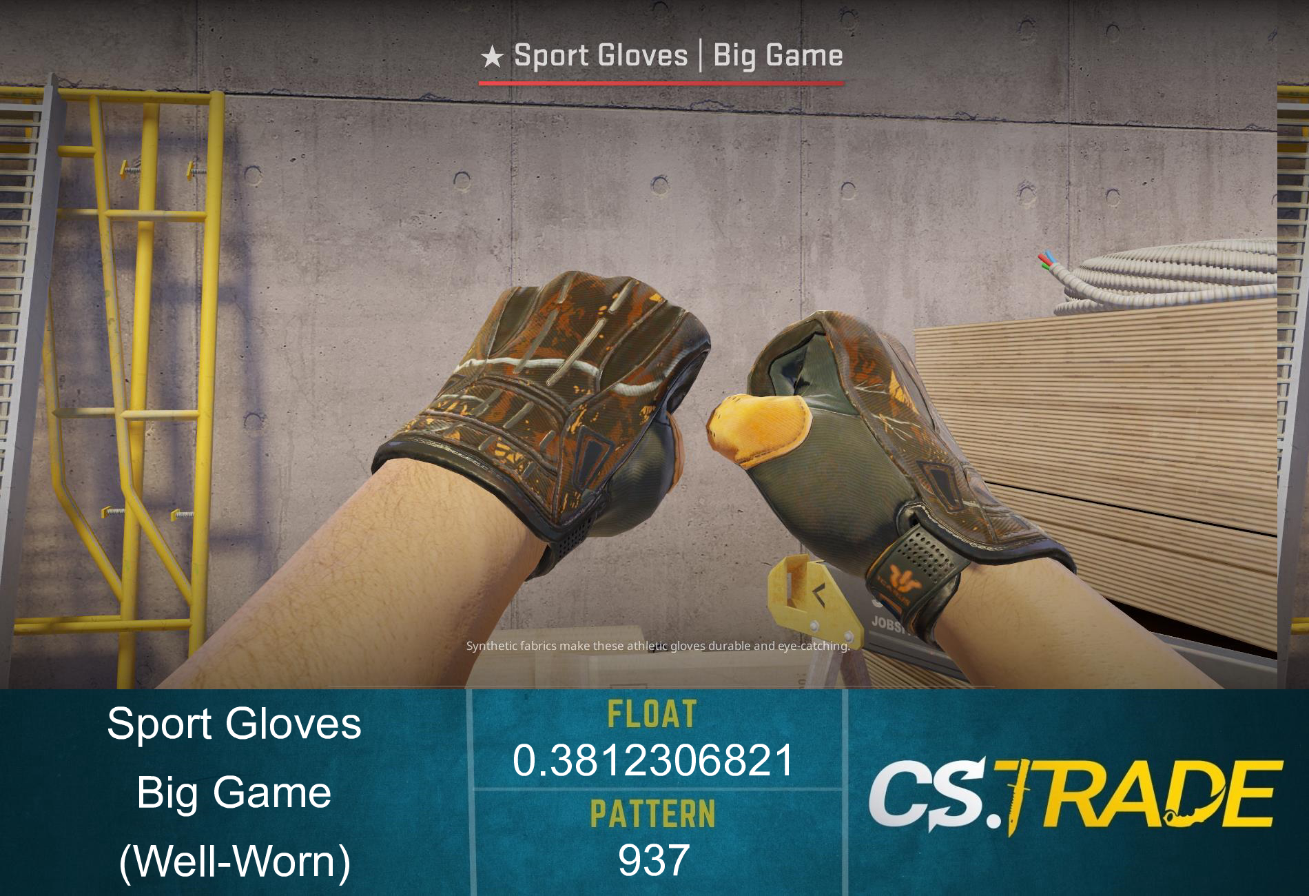 ★ Sport Gloves | Big Game (Well-Worn) Screenshot