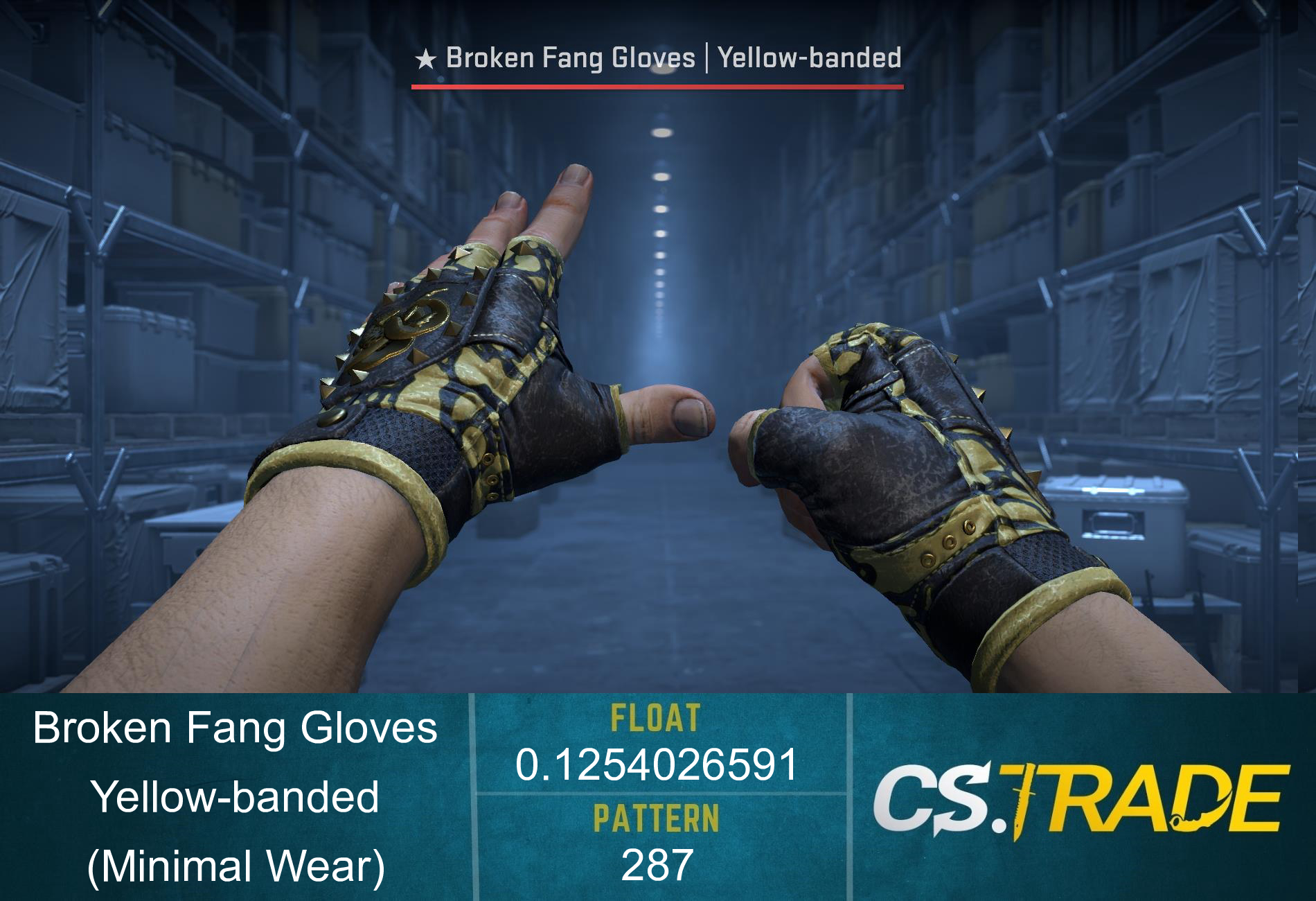 ★ Broken Fang Gloves | Yellow-banded (Minimal Wear) Screenshot