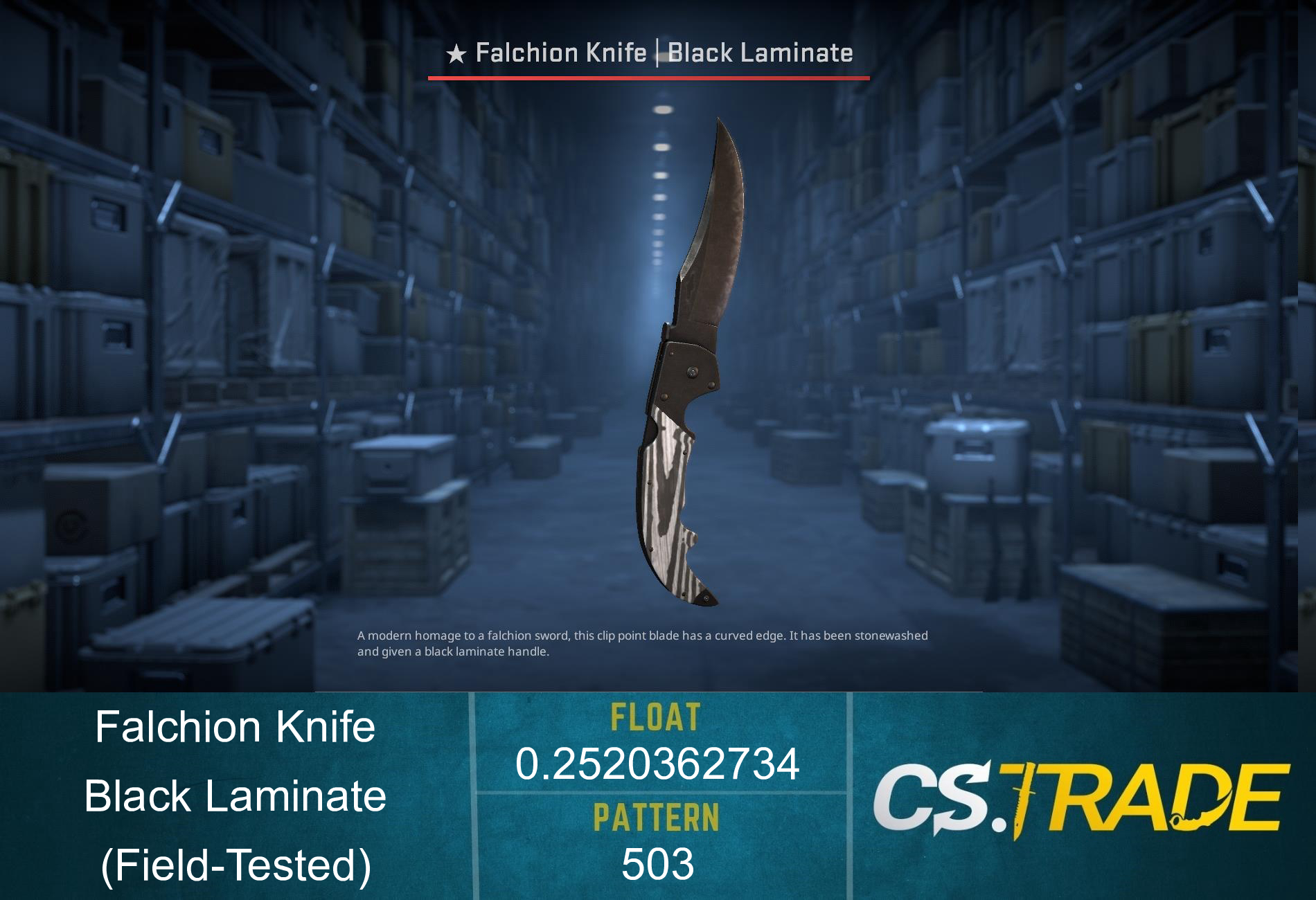 ★ Falchion Knife | Black Laminate (Factory New) Screenshot