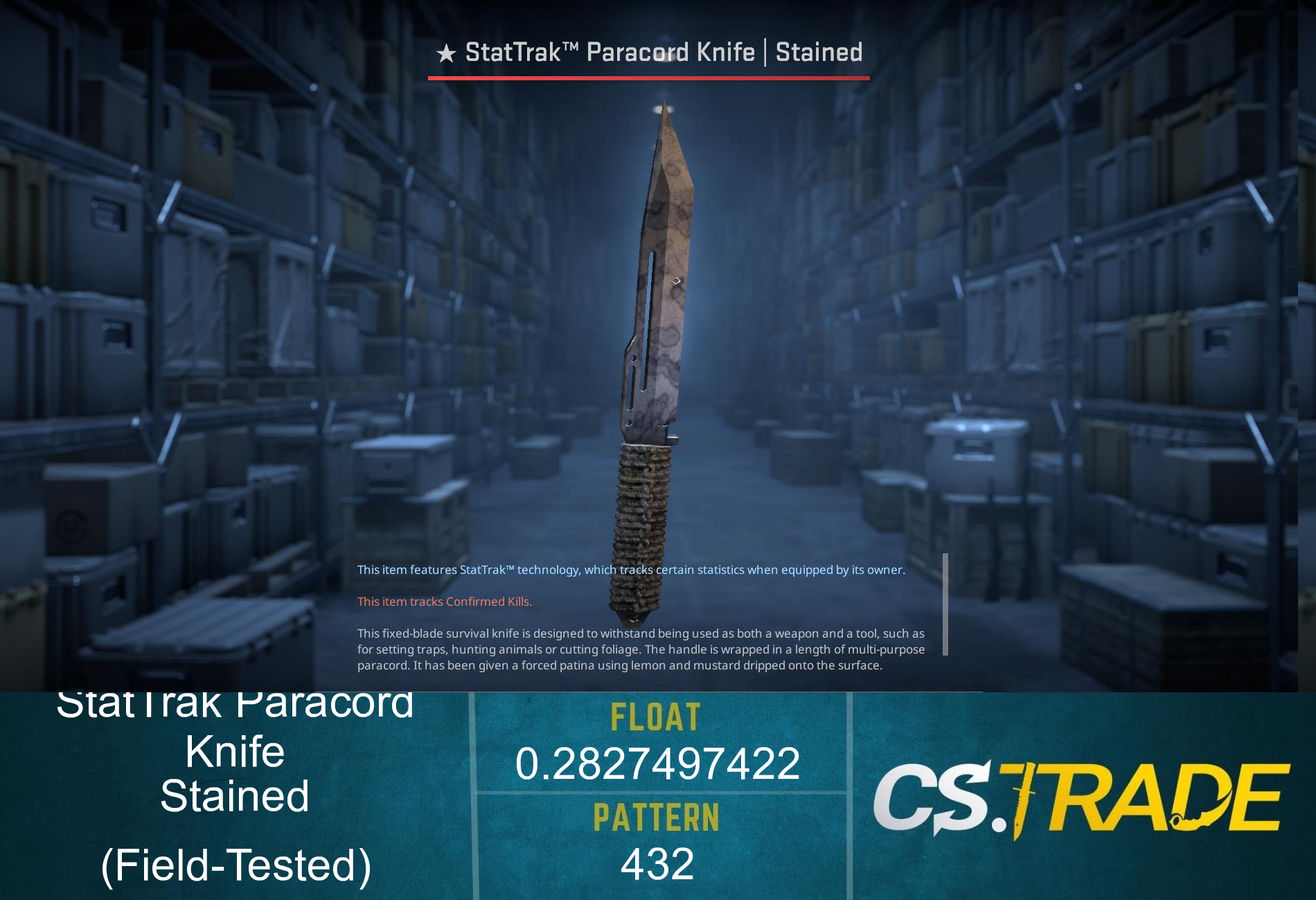★ Paracord Knife | Stained (Factory New) Screenshot