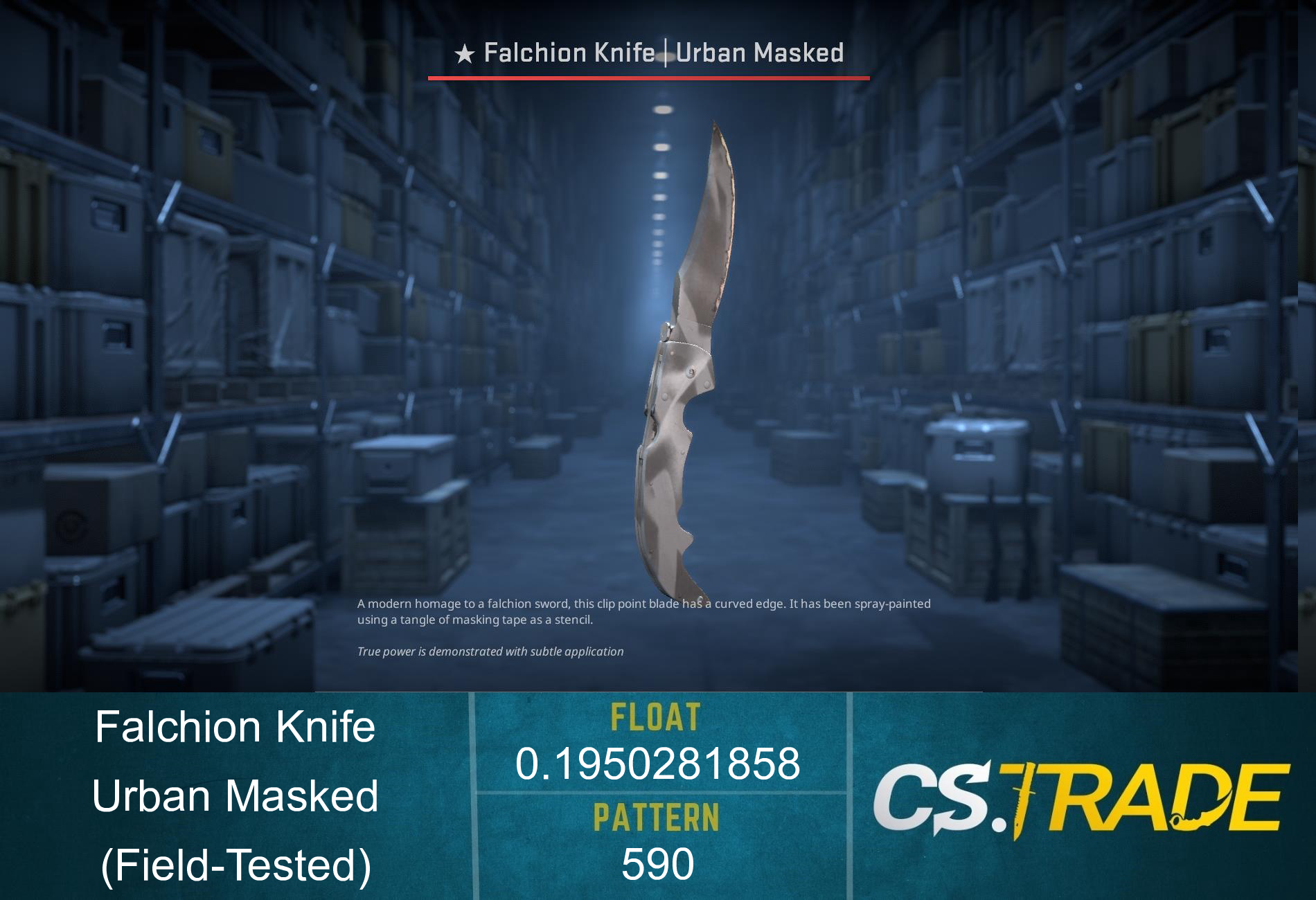 ★ Falchion Knife | Urban Masked (Factory New) Screenshot