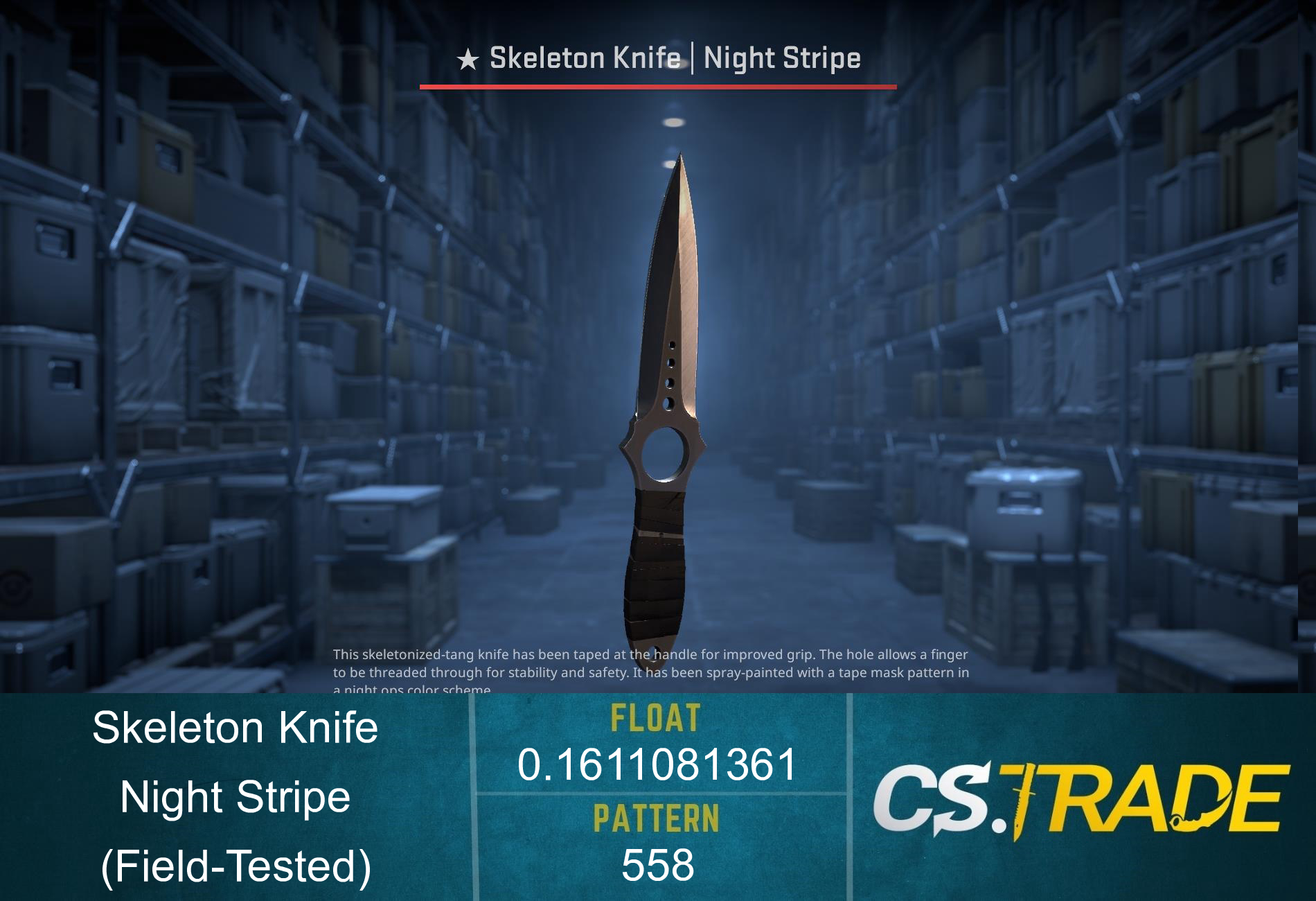 ★ Skeleton Knife | Night Stripe (Field-Tested) Screenshot