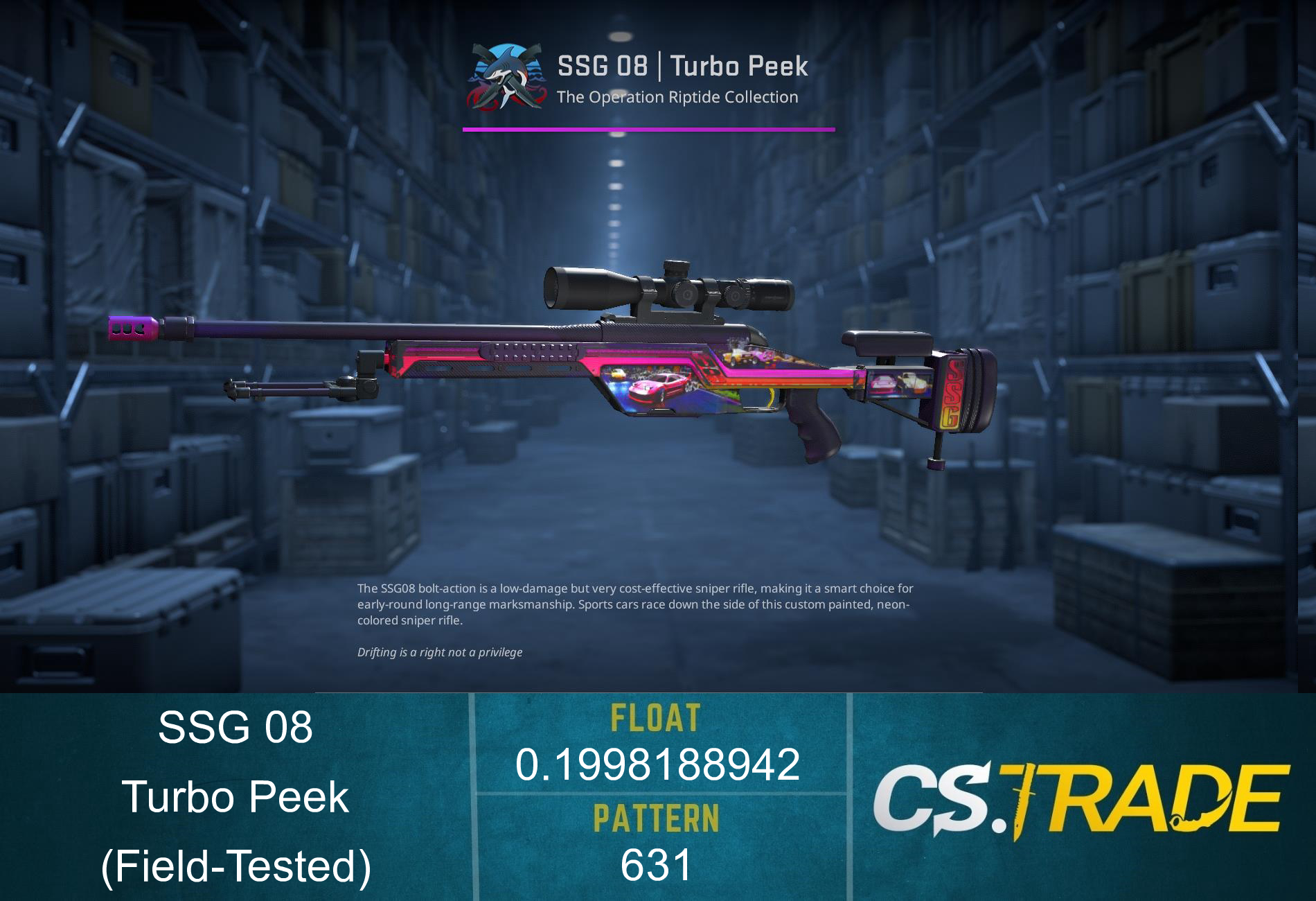 StatTrak™ SSG 08 | Turbo Peek (Field-Tested) Screenshot