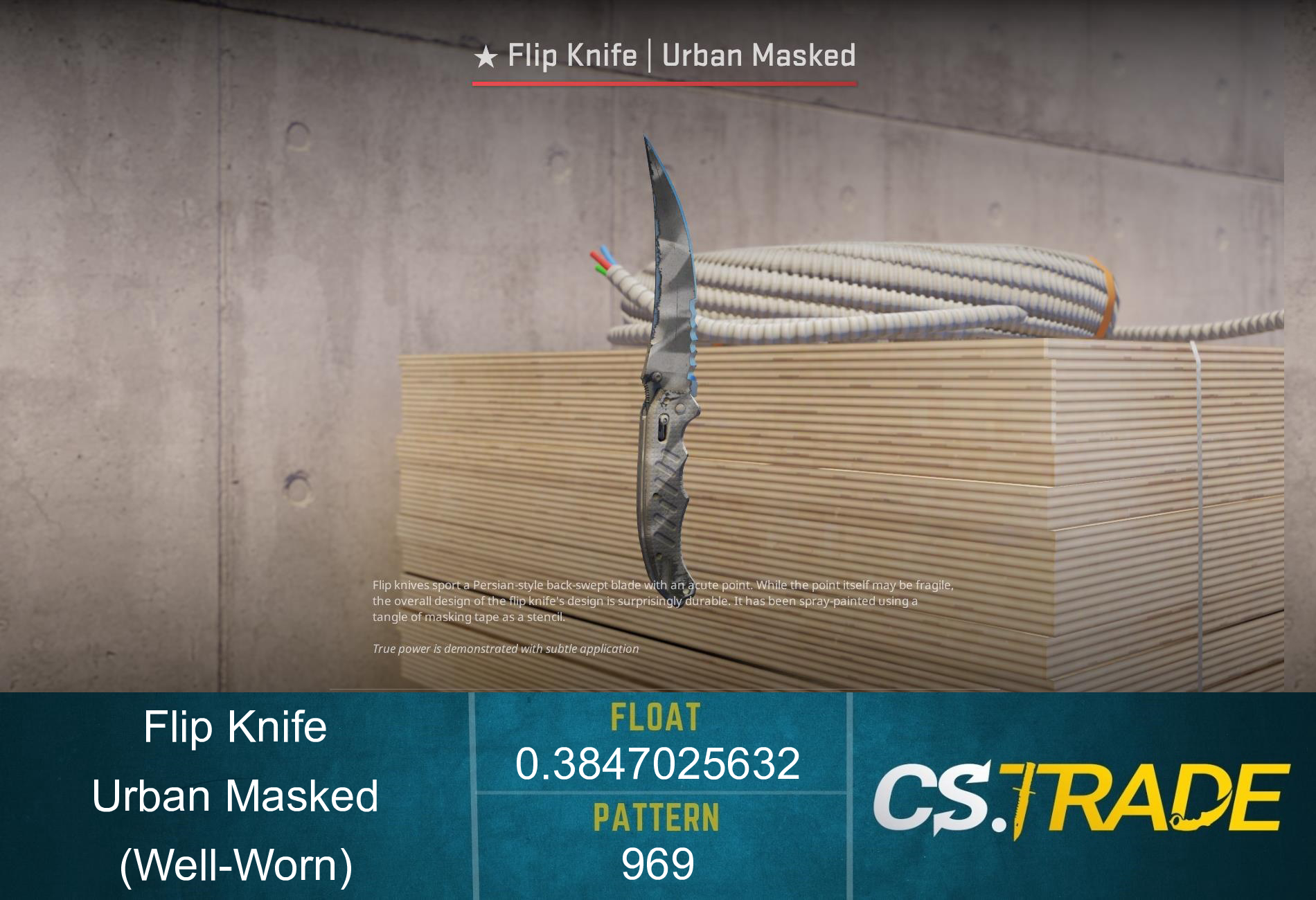 ★ Flip Knife | Urban Masked (Well-Worn) Screenshot