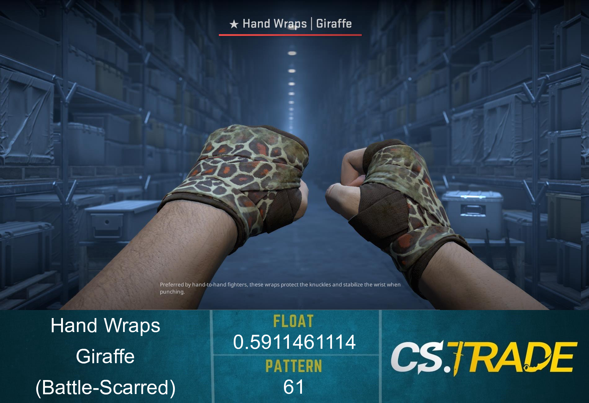 ★ Hand Wraps | Giraffe (Battle-Scarred) Screenshot